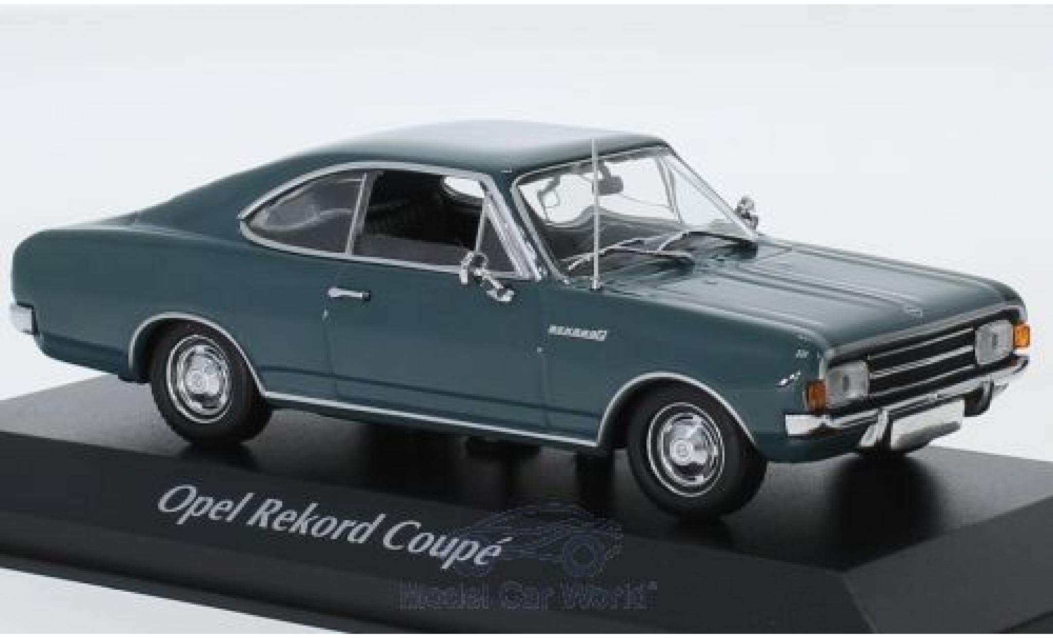 Opel Rekord 1/43 Maxichamps C Coupe blu 1966 modellino in miniatura