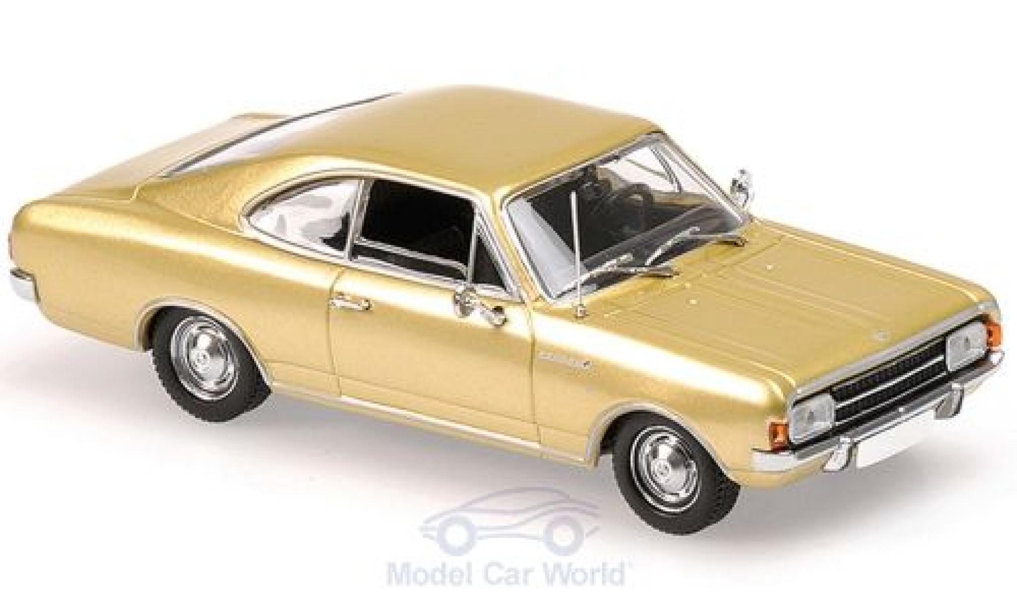 Opel Rekord 1/43 Maxichamps C Coupe gold 1966 modellino in miniatura