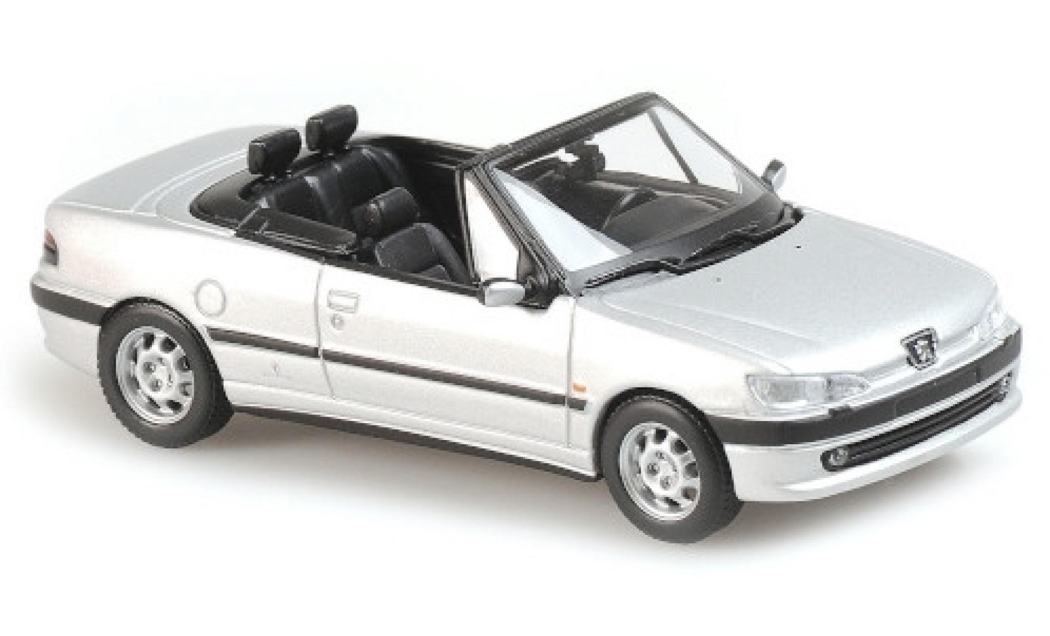 Peugeot 306 1/43 Maxichamps Cabriolet matt-grigio 1998 modellino in miniatura