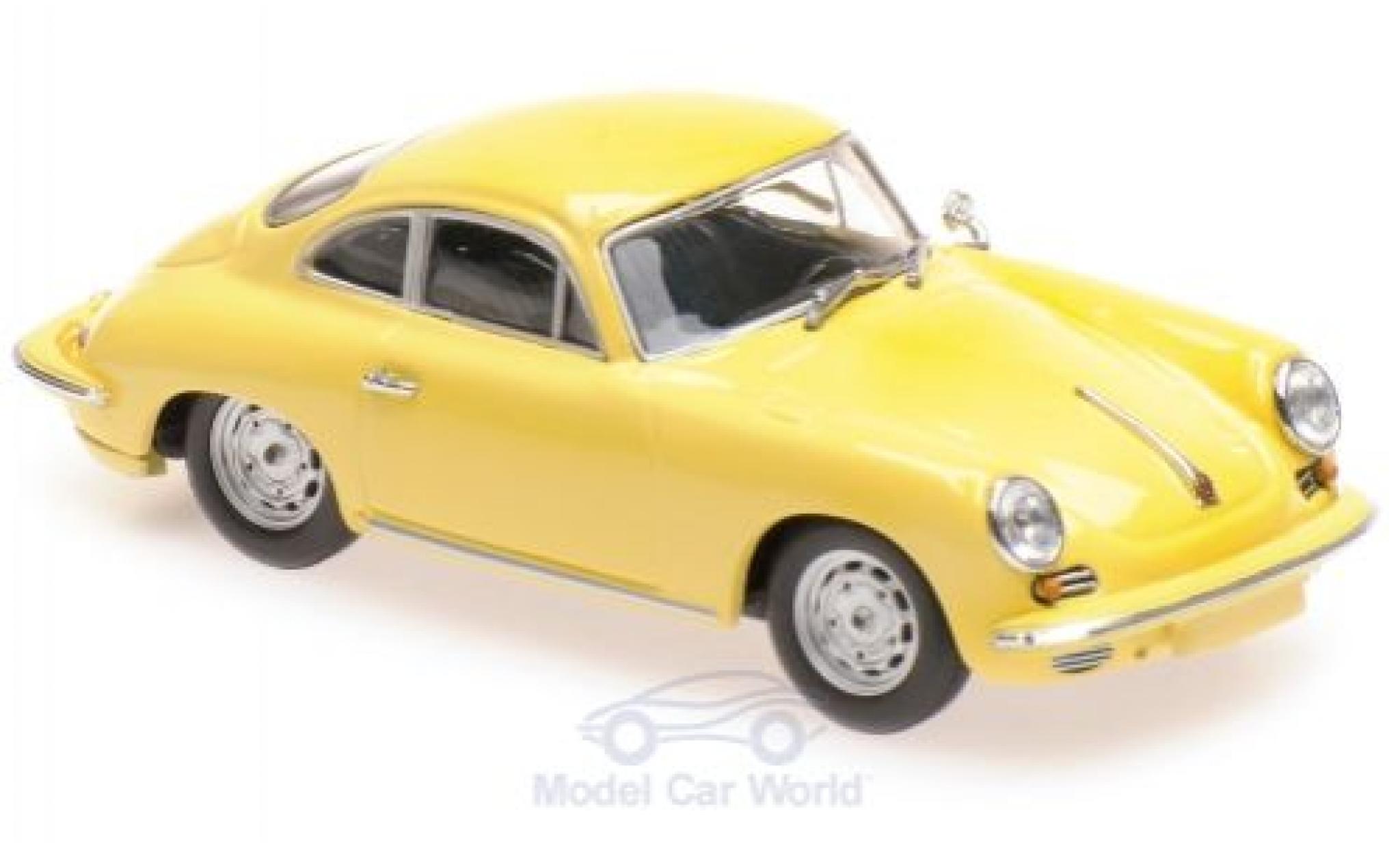 Porsche 356 1/43 Maxichamps C Carrera 2 giallo 1963 modellino in miniatura