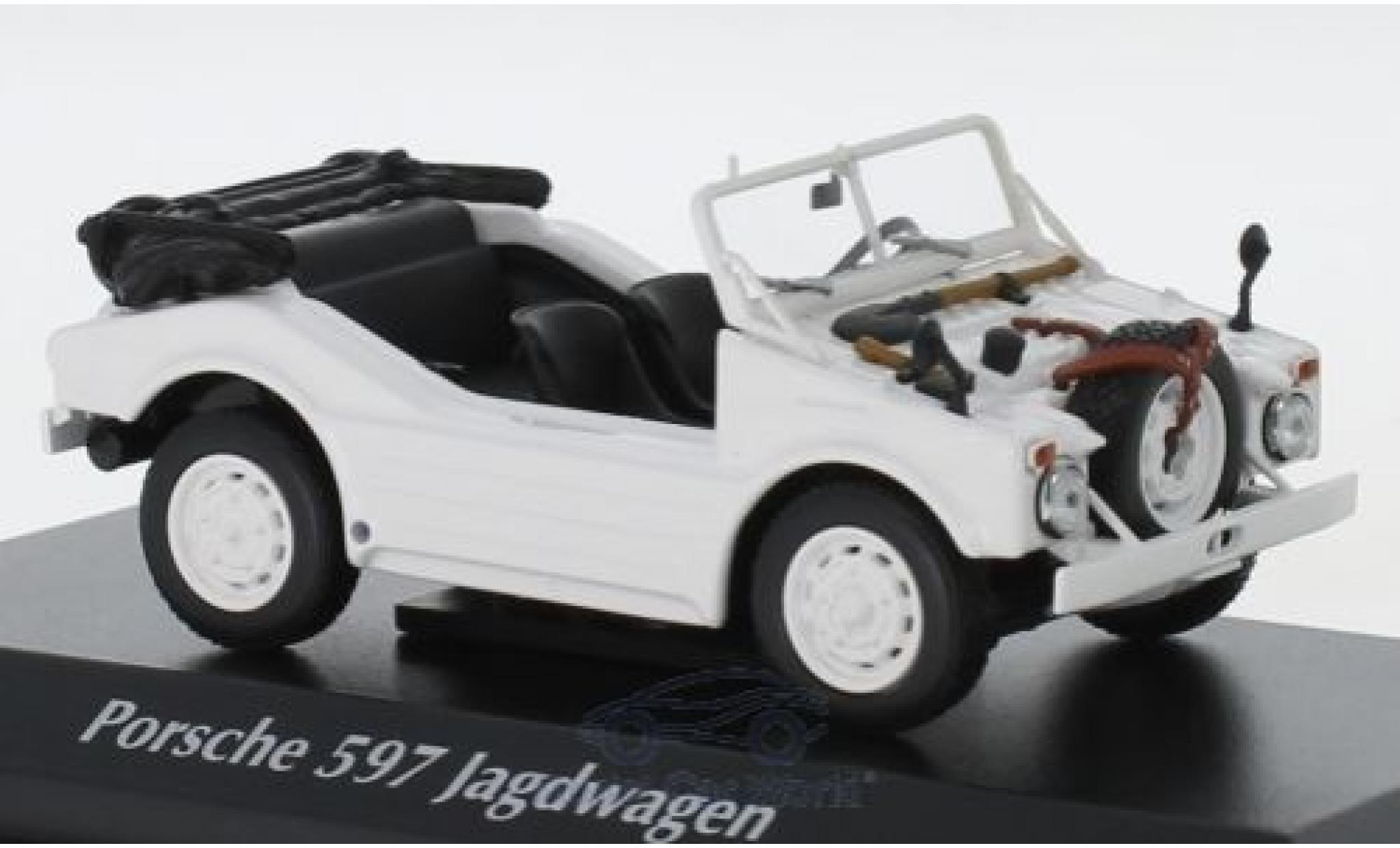 Porsche 597 1/43 Maxichamps Jagdwagen bianco 1954 modellino in miniatura