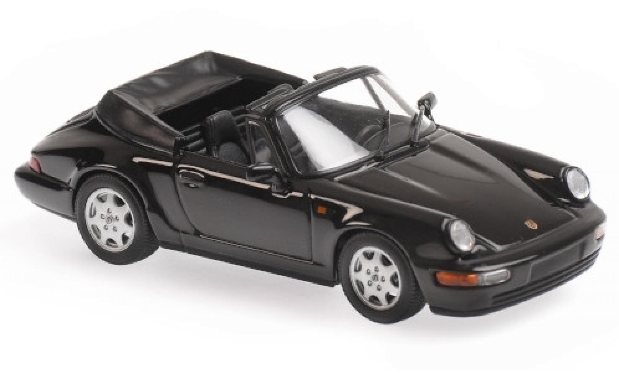 Porsche 964 1/43 Maxichamps 911 Carrera 4 Cabriolet () nero 1990 modellino in miniatura