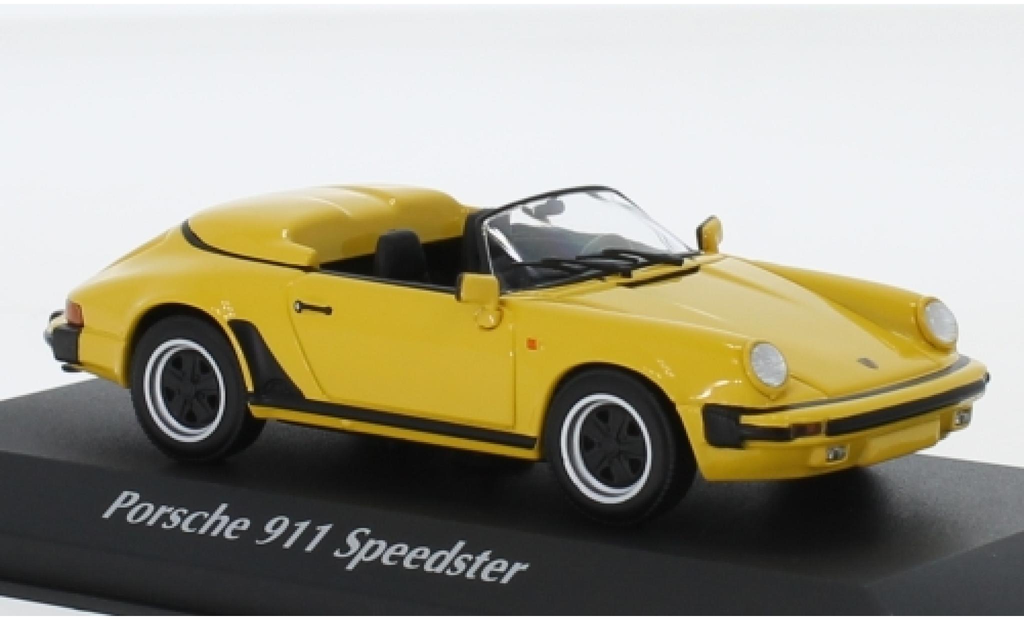 Porsche 930 Speedster 1/43 Maxichamps 911 Speedster giallo 1988 modellino in miniatura