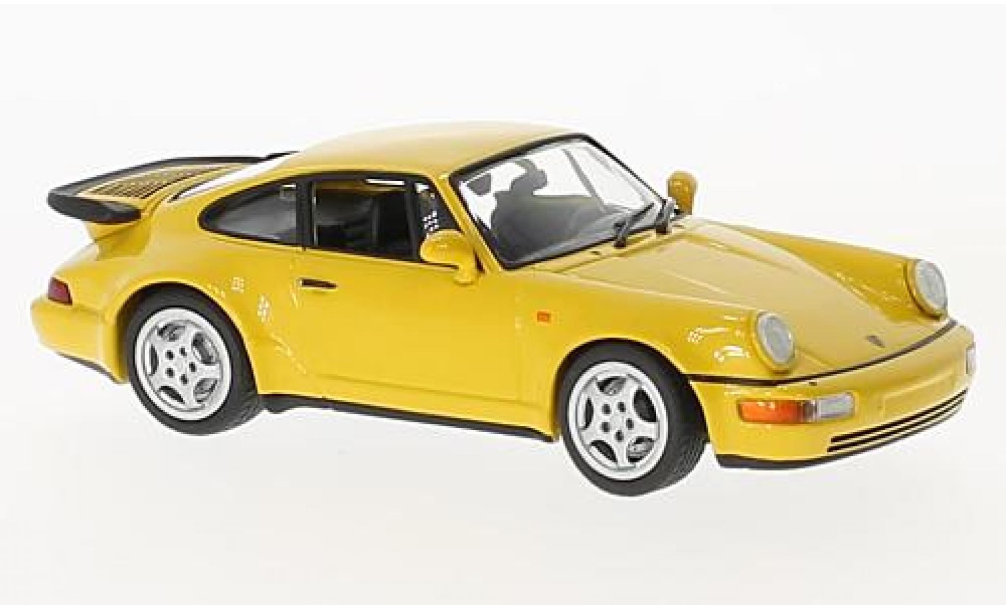 Porsche 964 Turbo 1/43 Maxichamps 911 Turbo () giallo 1990 modellino in miniatura