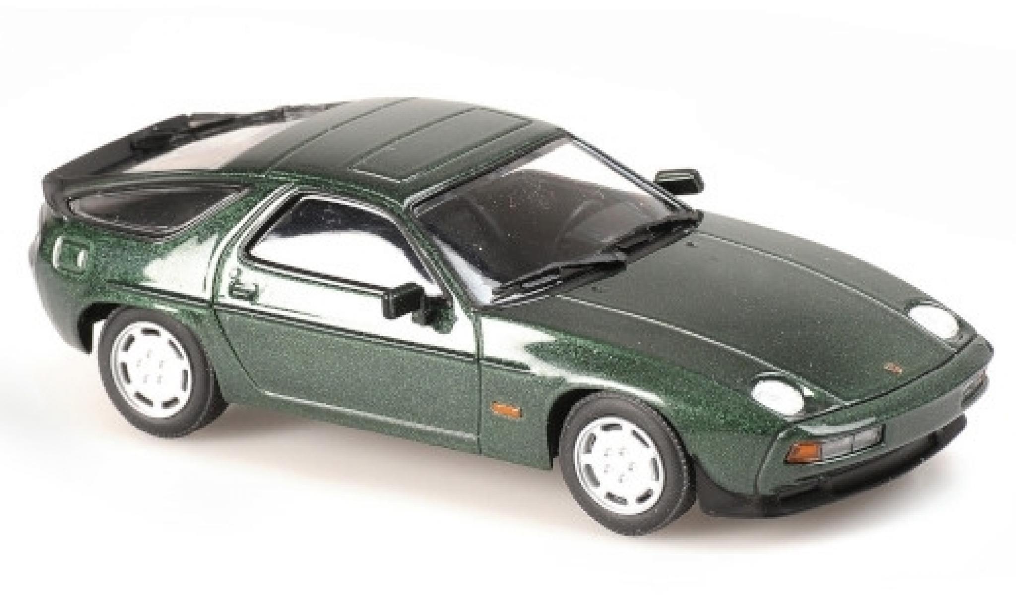 Porsche 928 1/43 Maxichamps S metallico verde 1979 modellino in miniatura