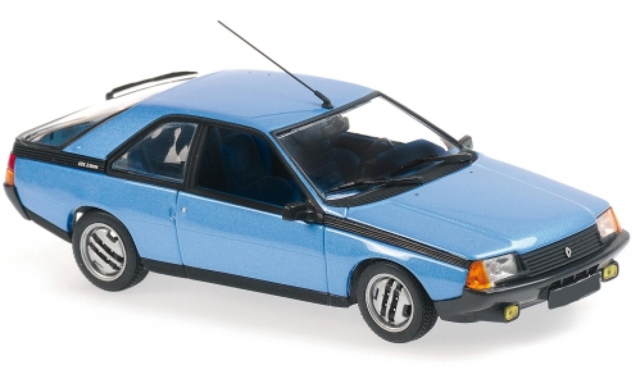 Renault Fuego 1/43 Maxichamps metallico blu 1984 modellino in miniatura