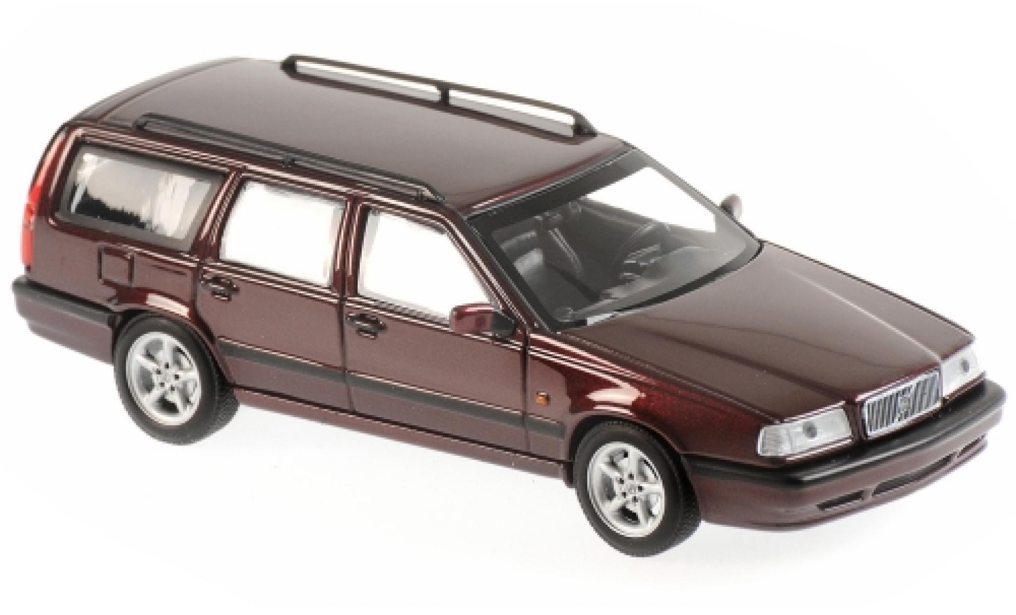 Volvo 850 1/43 Maxichamps Break metallico rosso 1994 modellino in miniatura