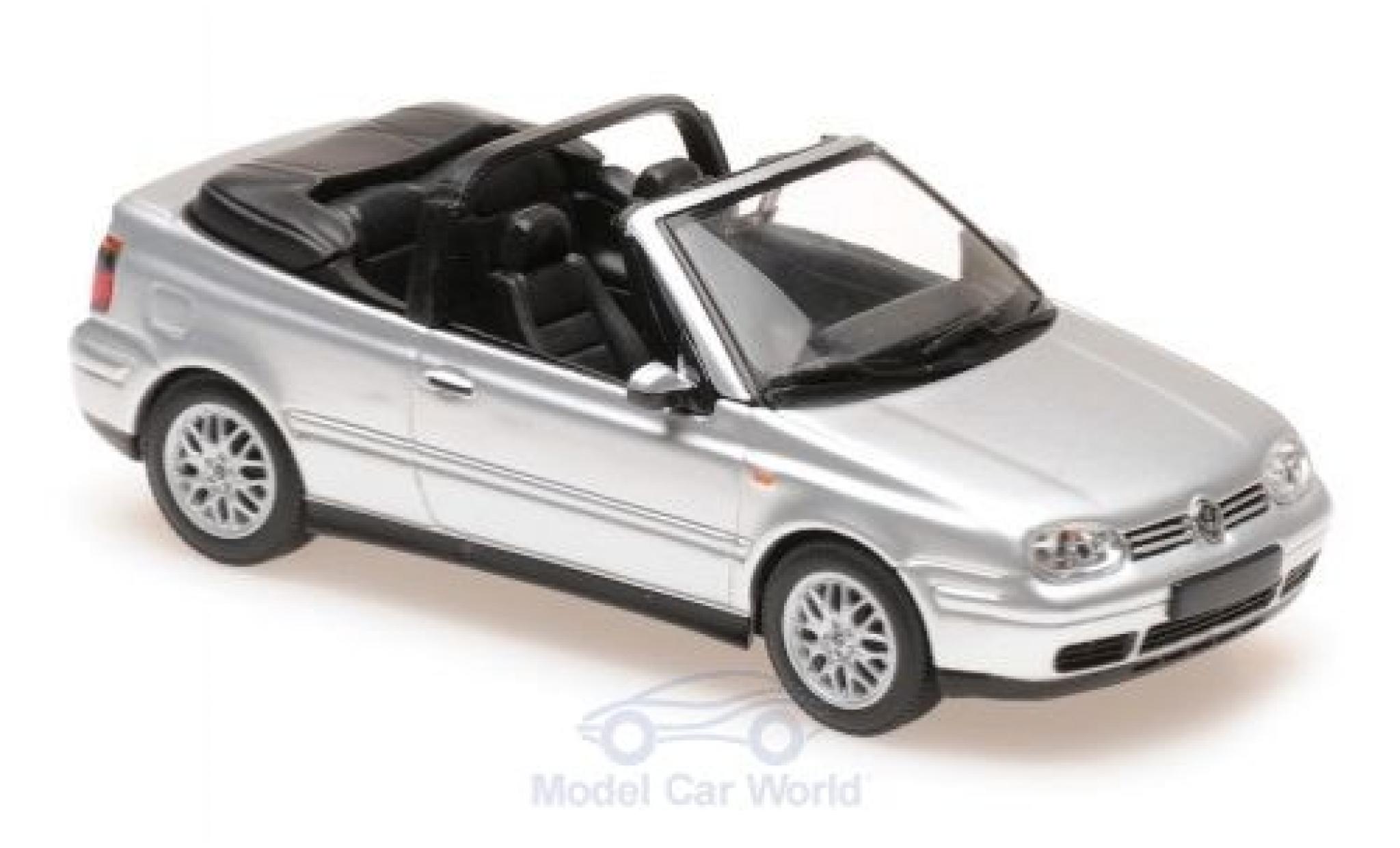 Volkswagen Golf 1/43 Maxichamps IV Cabriolet grigio 1998 modellino in miniatura
