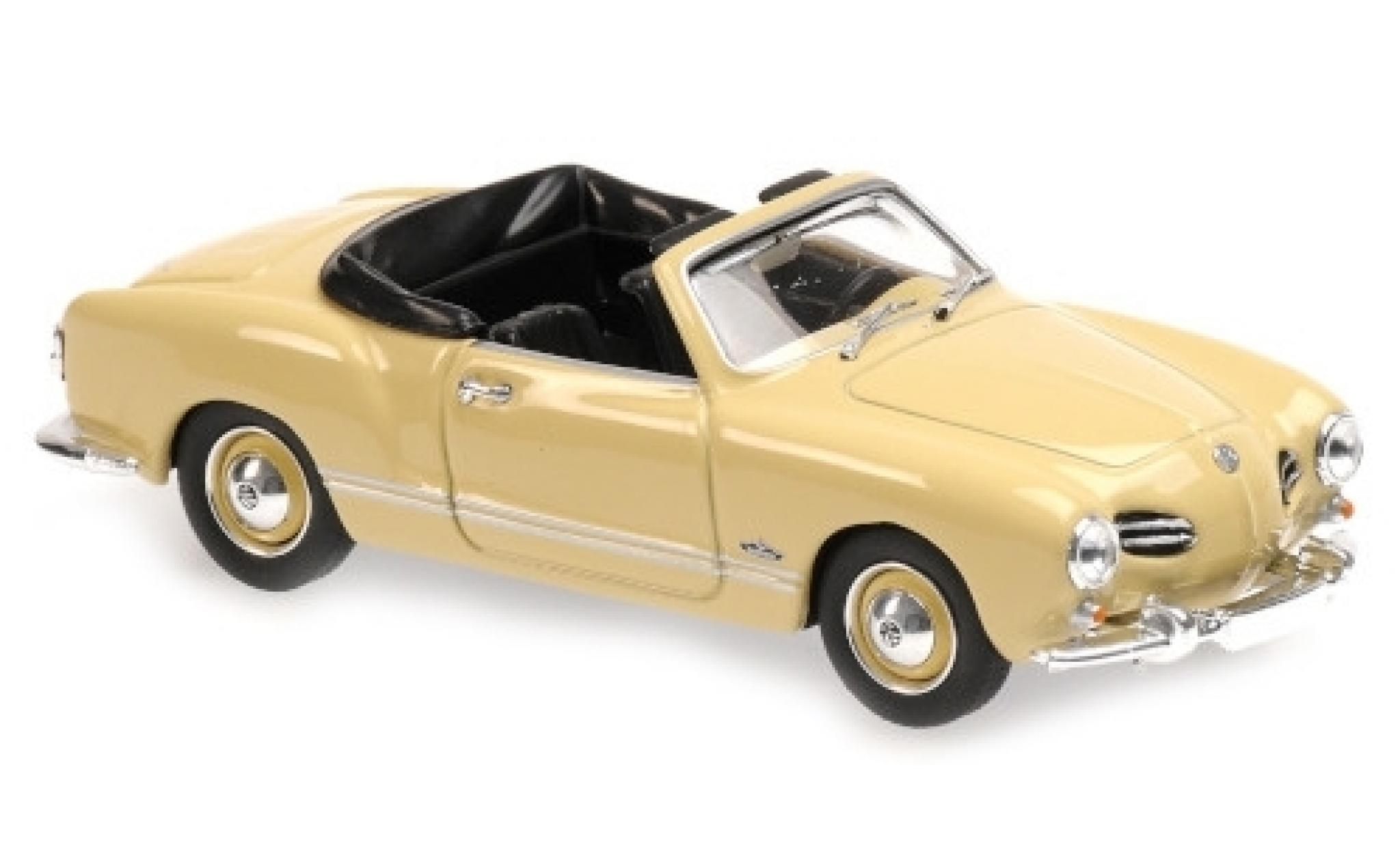 Volkswagen Karmann 1/43 Maxichamps Ghia Cabriolet (Typ 14) beige 1955 modellino in miniatura