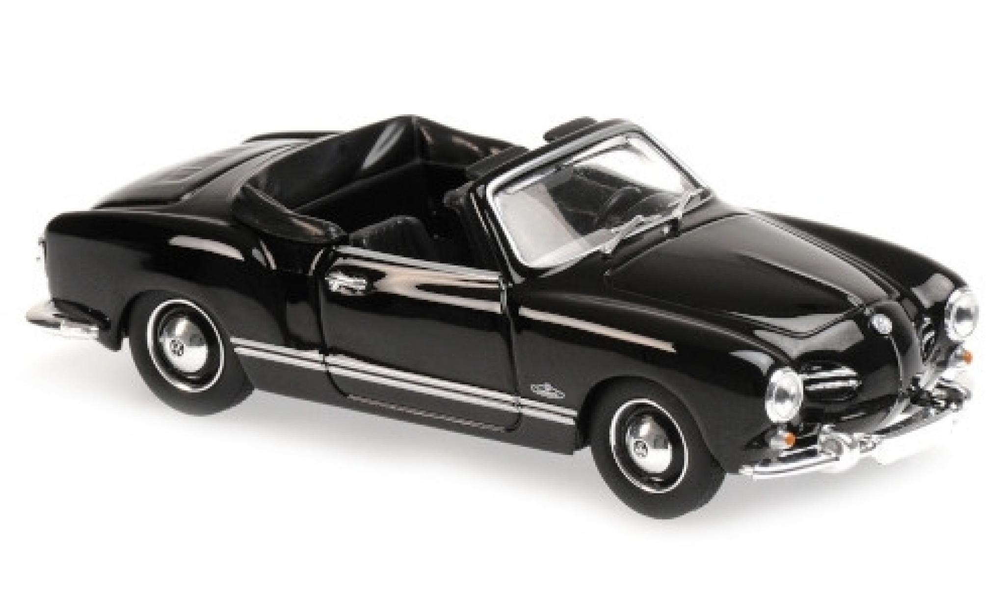 Volkswagen Karmann 1/43 Maxichamps Ghia Cabriolet (Typ 14) nero 1955 modellino in miniatura