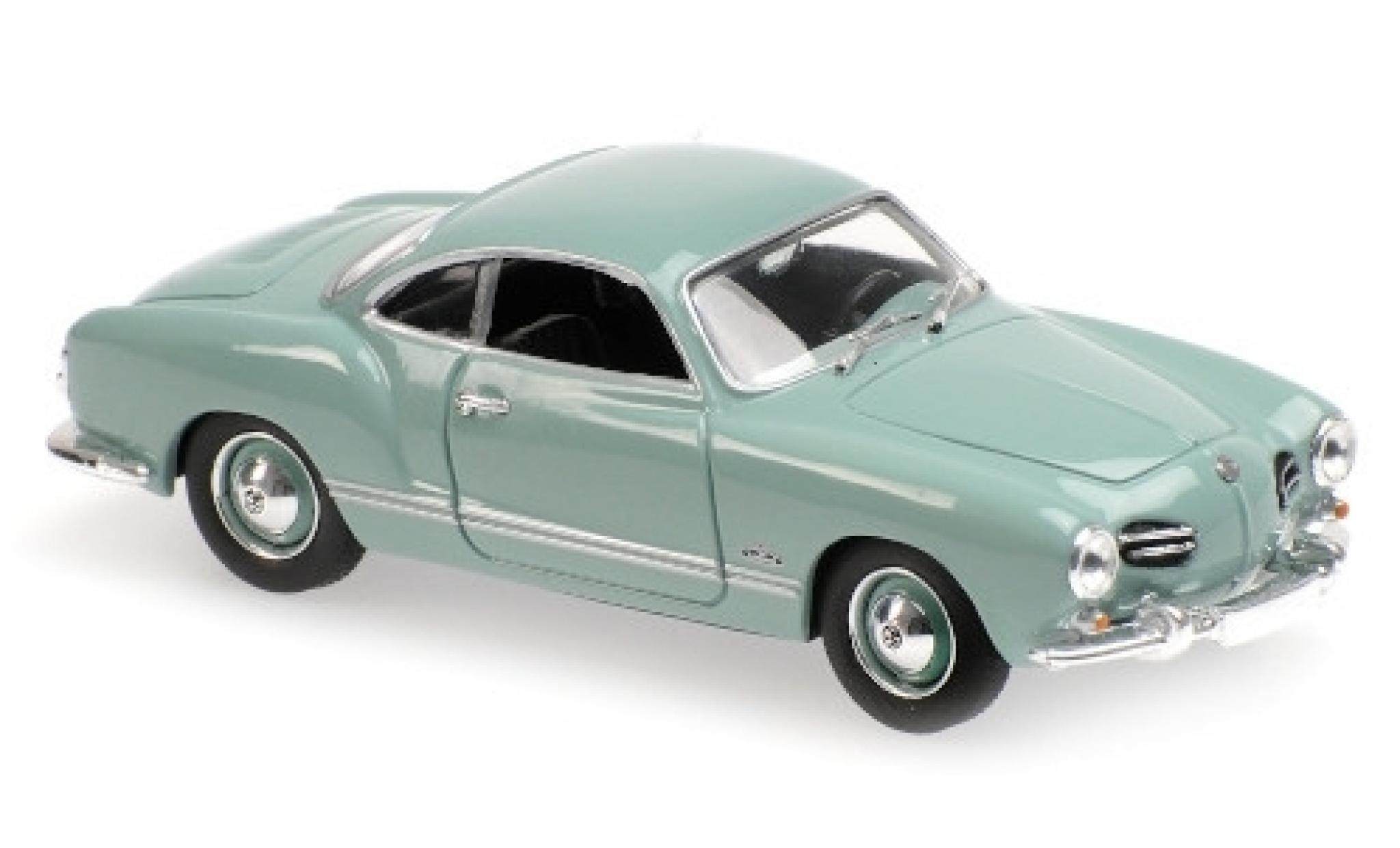 Volkswagen Karmann 1/43 Maxichamps Ghia Coupe blu 1955 modellino in miniatura