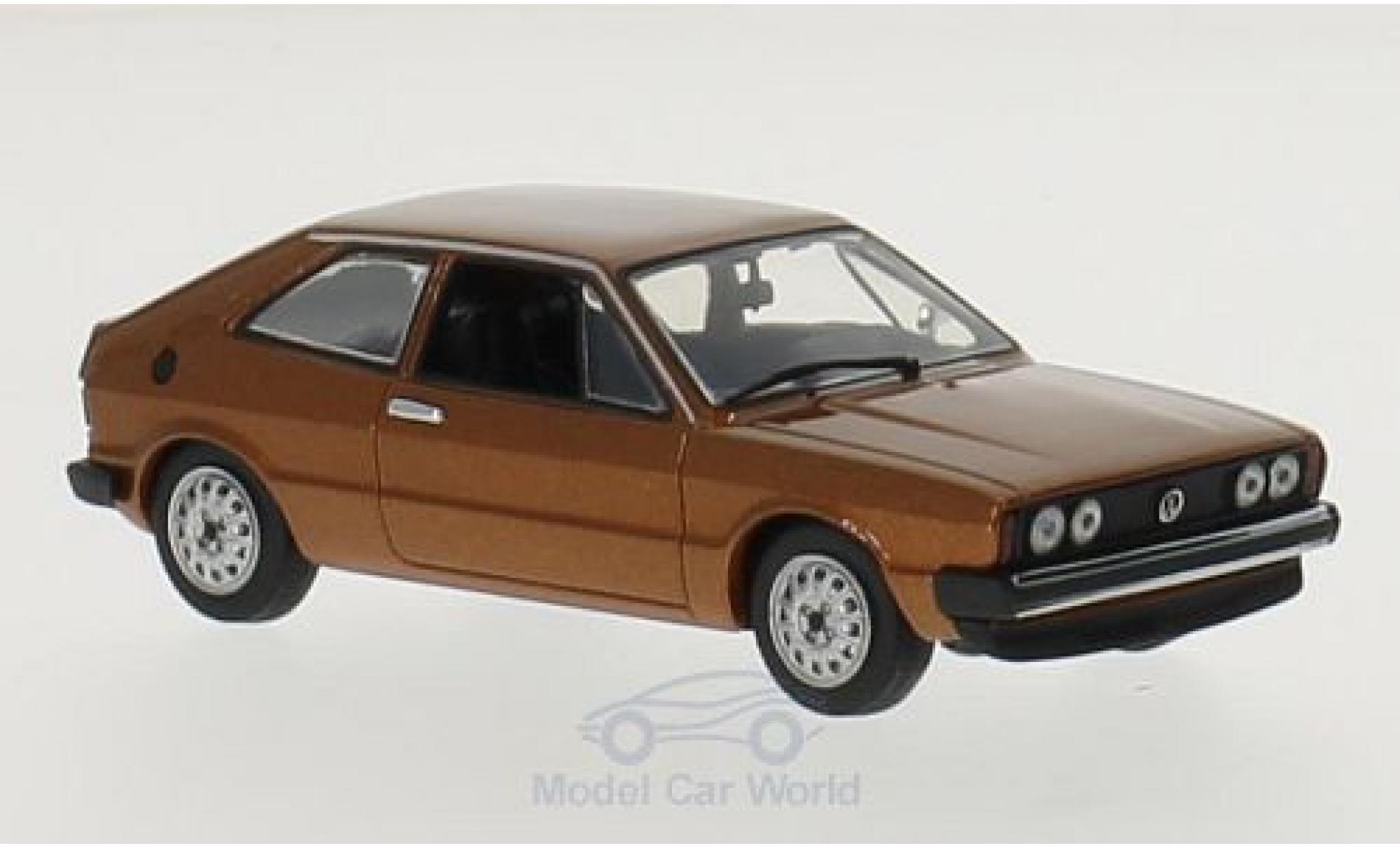 Volkswagen Scirocco 1/43 Maxichamps metallico marroneee 1974 modellino in miniatura
