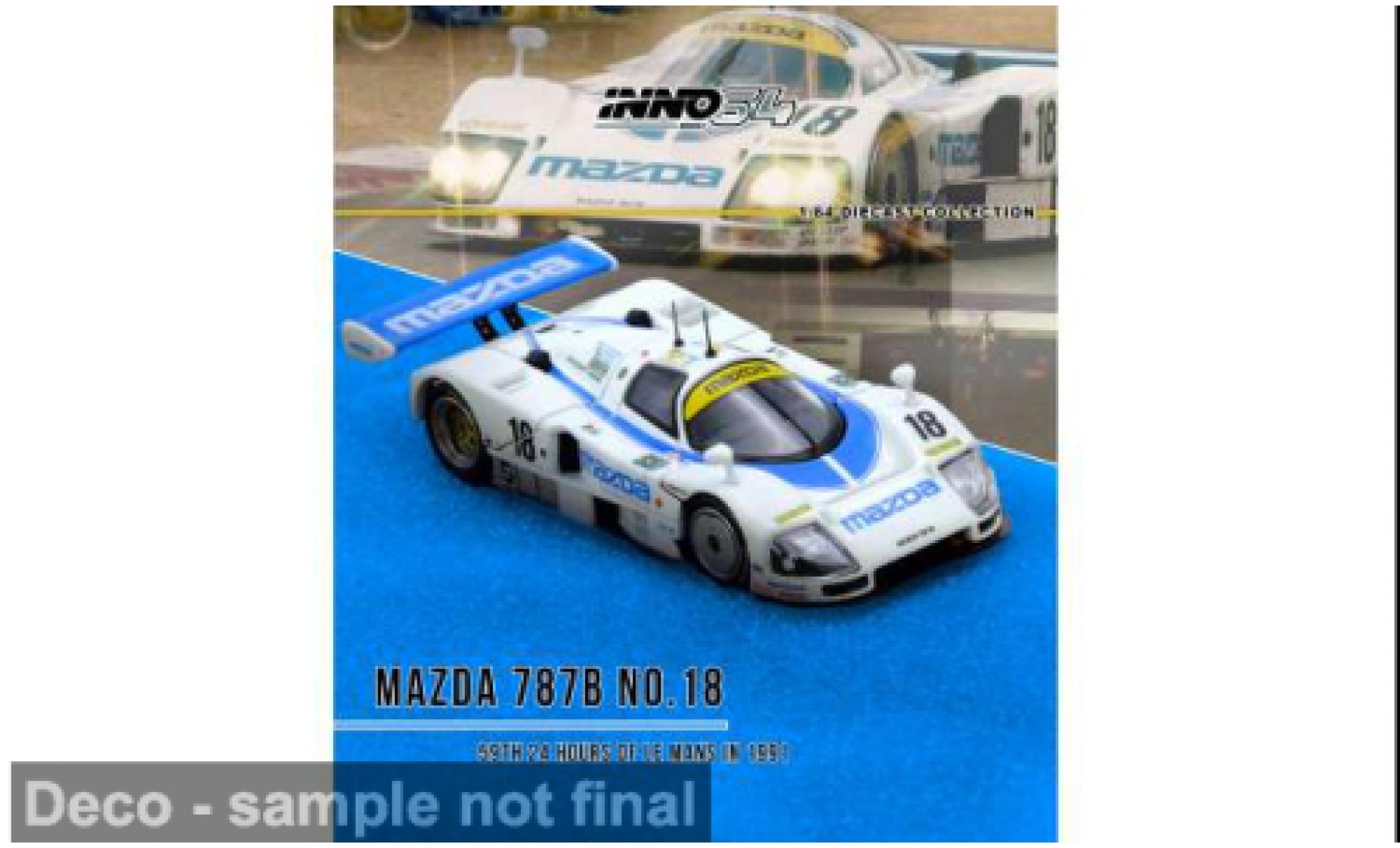 Mazda 787B 1/64 INNO64 24h Le Mans 1991 1:64 modellino in miniatura