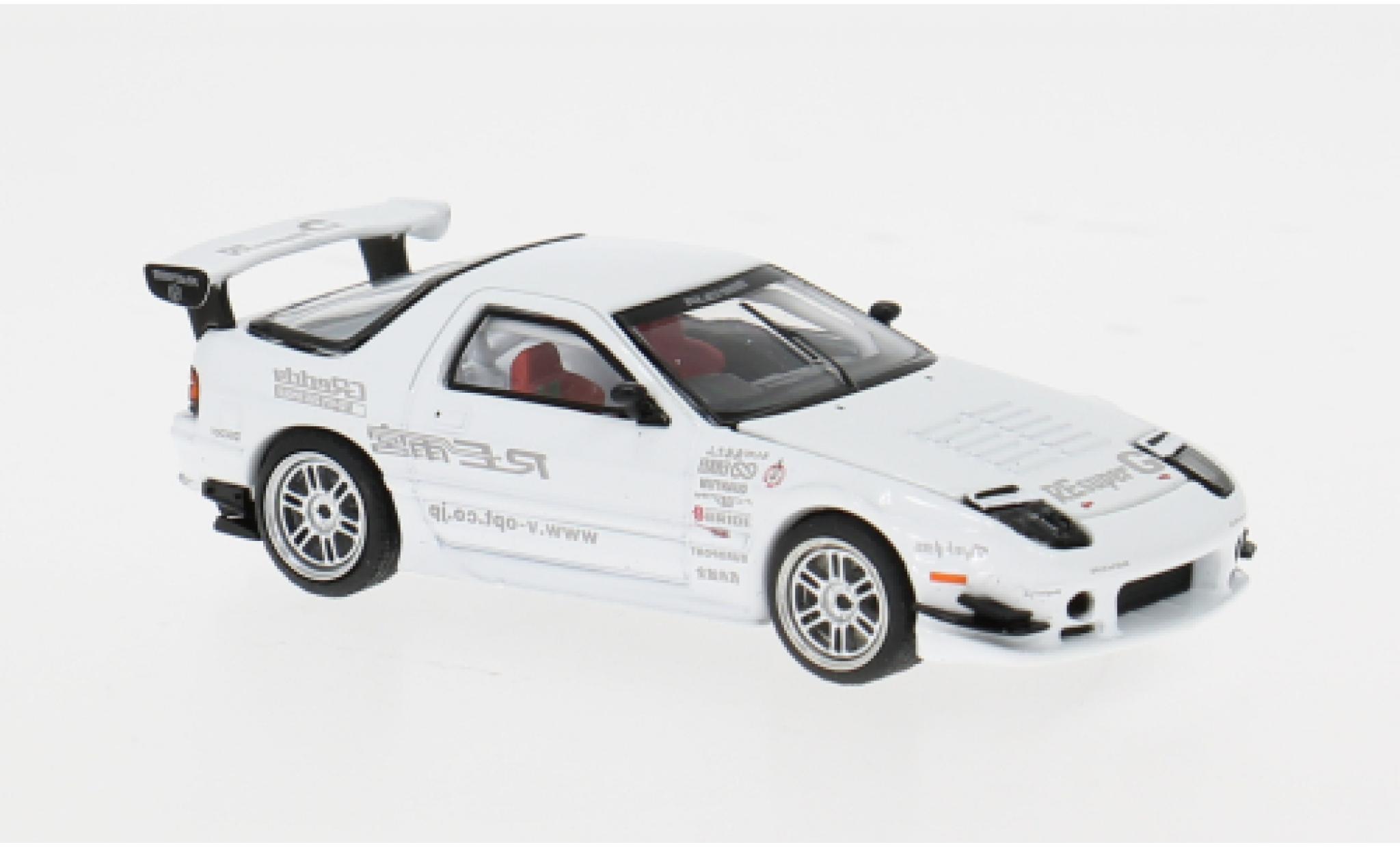 Mazda RX7 1/64 Pop Race (FC3S) weiss 1986 1:64 modellini auto
