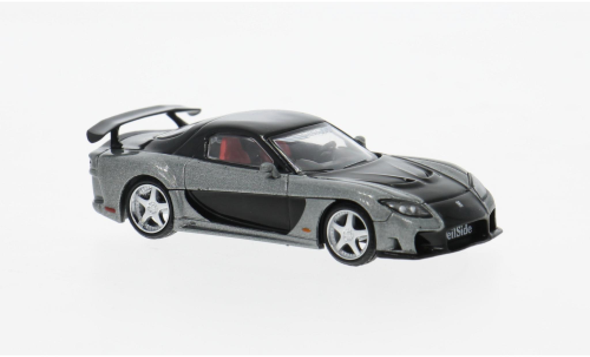 Mazda RX7 1/64 Mini GT (FD3S) grau/schwarz 2011 1:64 modellino in miniatura