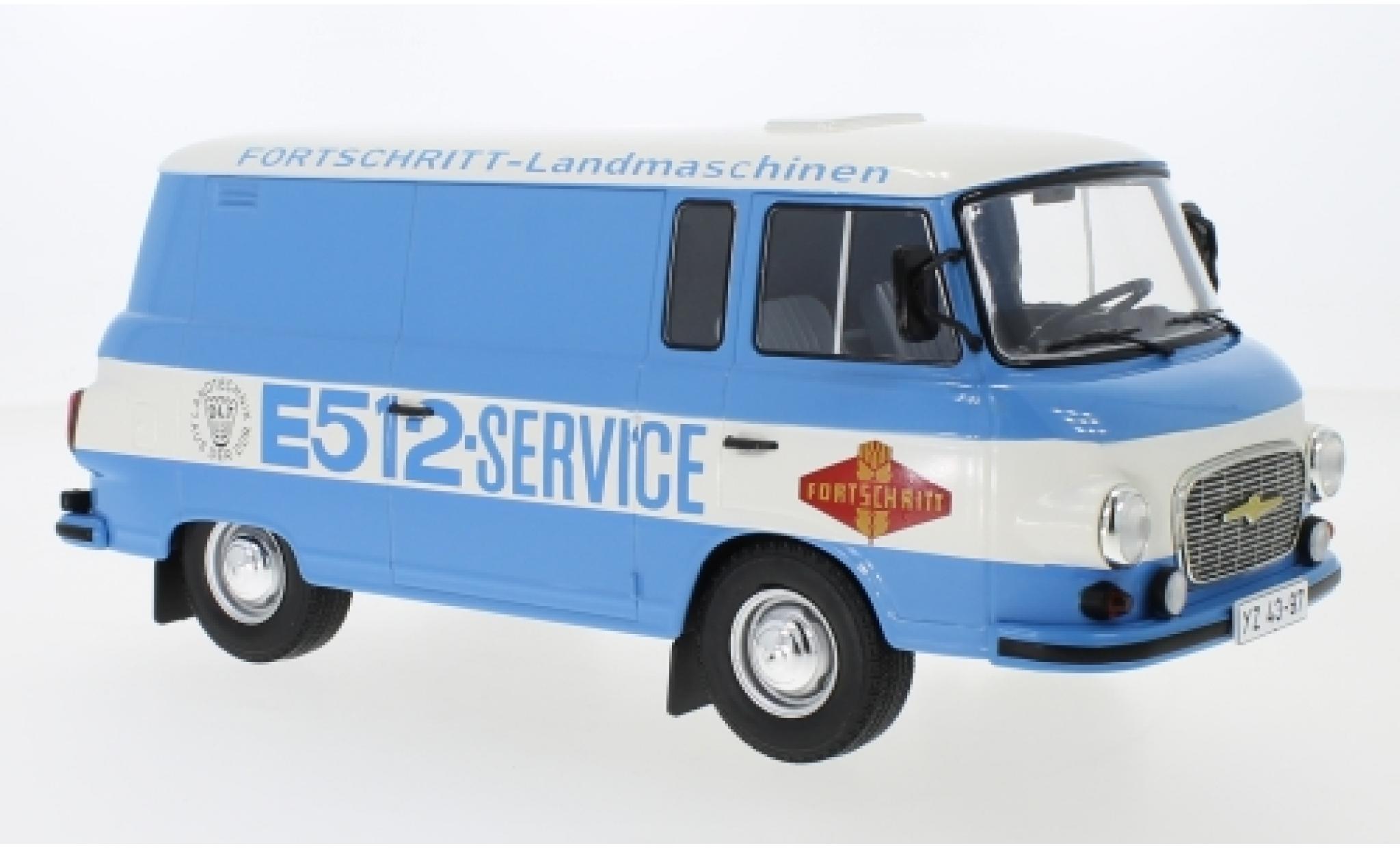 Barkas B 1000 1/18 MCG Kastenwagen blu/bianco Fortschritt Service 1970 modellino in miniatura