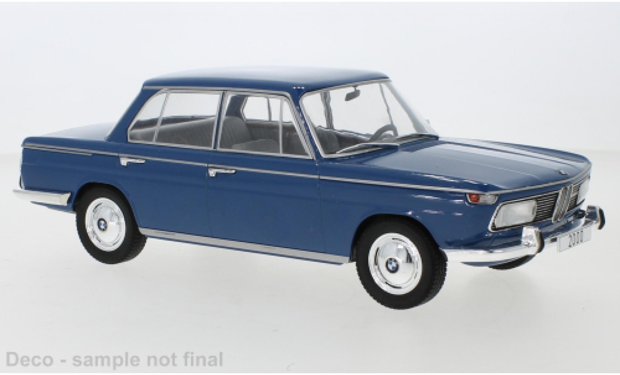 Bmw 2000 1/18 MCG (Typ 121) blu 1966 modellino in miniatura