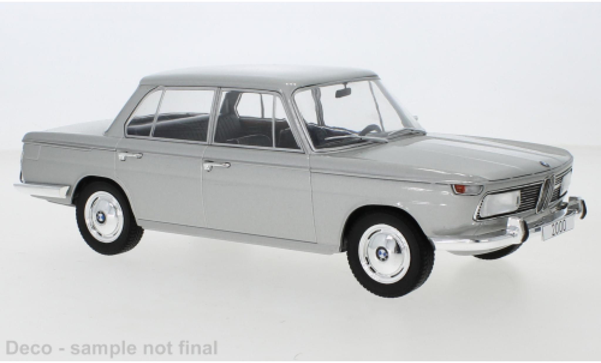 Bmw 2000 1/18 MCG (Typ 121) grigio 1966 modellino in miniatura