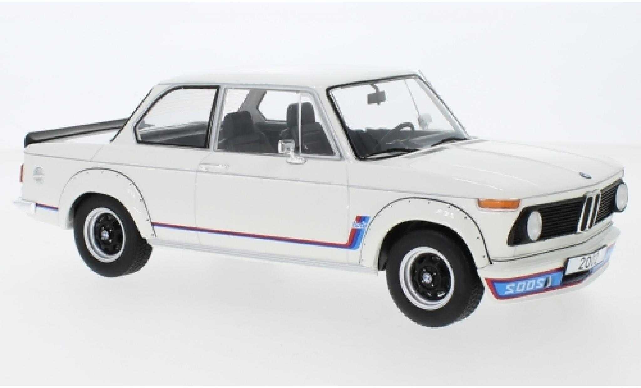 Bmw 2002 1/18 MCG Turbo bianco 1973 modellino in miniatura