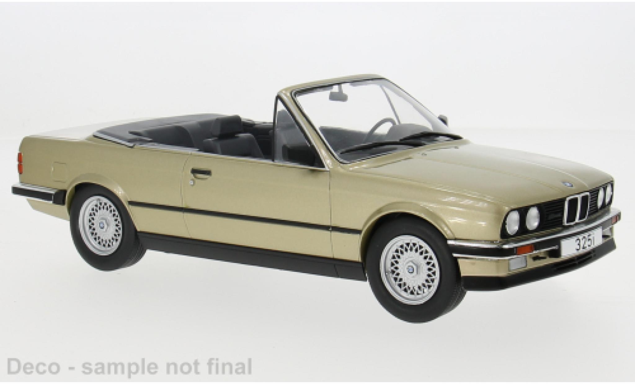Bmw 325 1/18 MCG i (E30) Cabriolet metallise beige 1985 1:18 modellino in miniatura