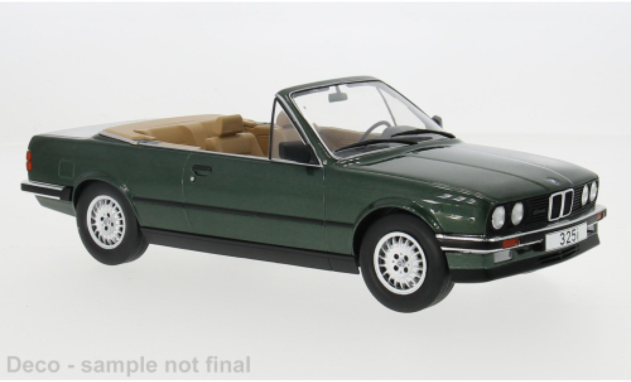Bmw 325 1/18 MCG i (E30) Cabriolet metallise grün 1985 1:18 modellino in miniatura