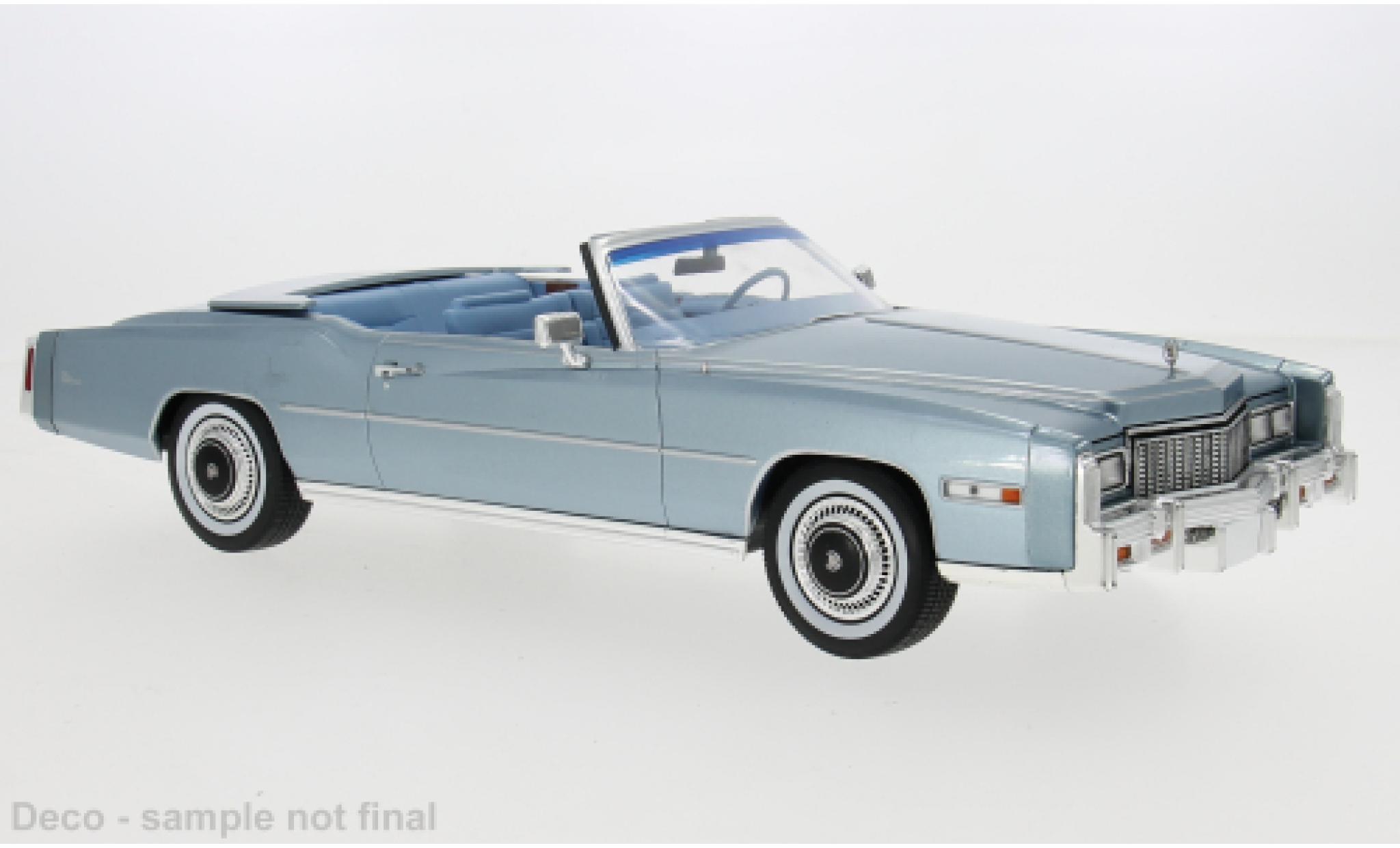 Cadillac Eldorado 1/18 MCG Cabriolet metallise blau 1976 1:18 modellino in miniatura