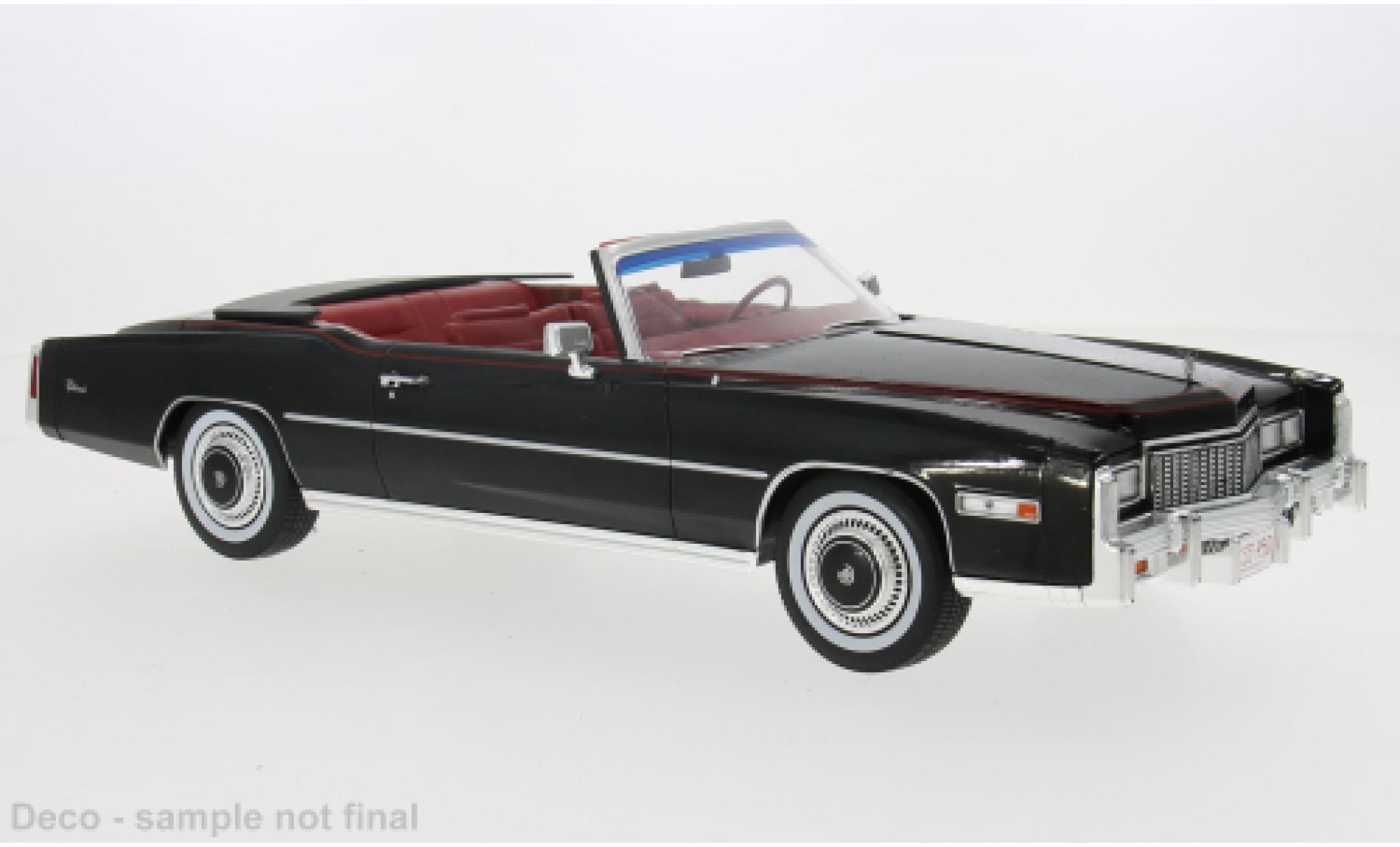 Cadillac Eldorado 1/18 MCG Cabriolet schwarz 1976 1:18 modellino in miniatura