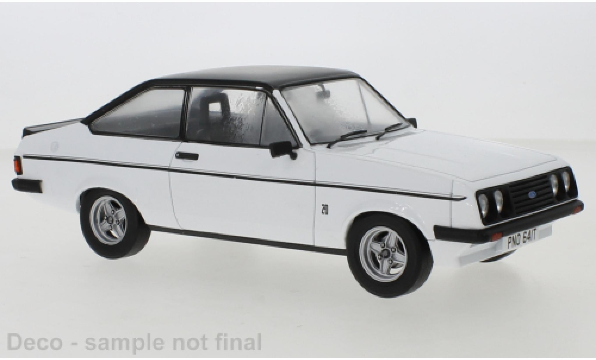 Ford Escort 1/18 MCG MK II RS 2000 bianco/matt-nero 1977 modellino in miniatura