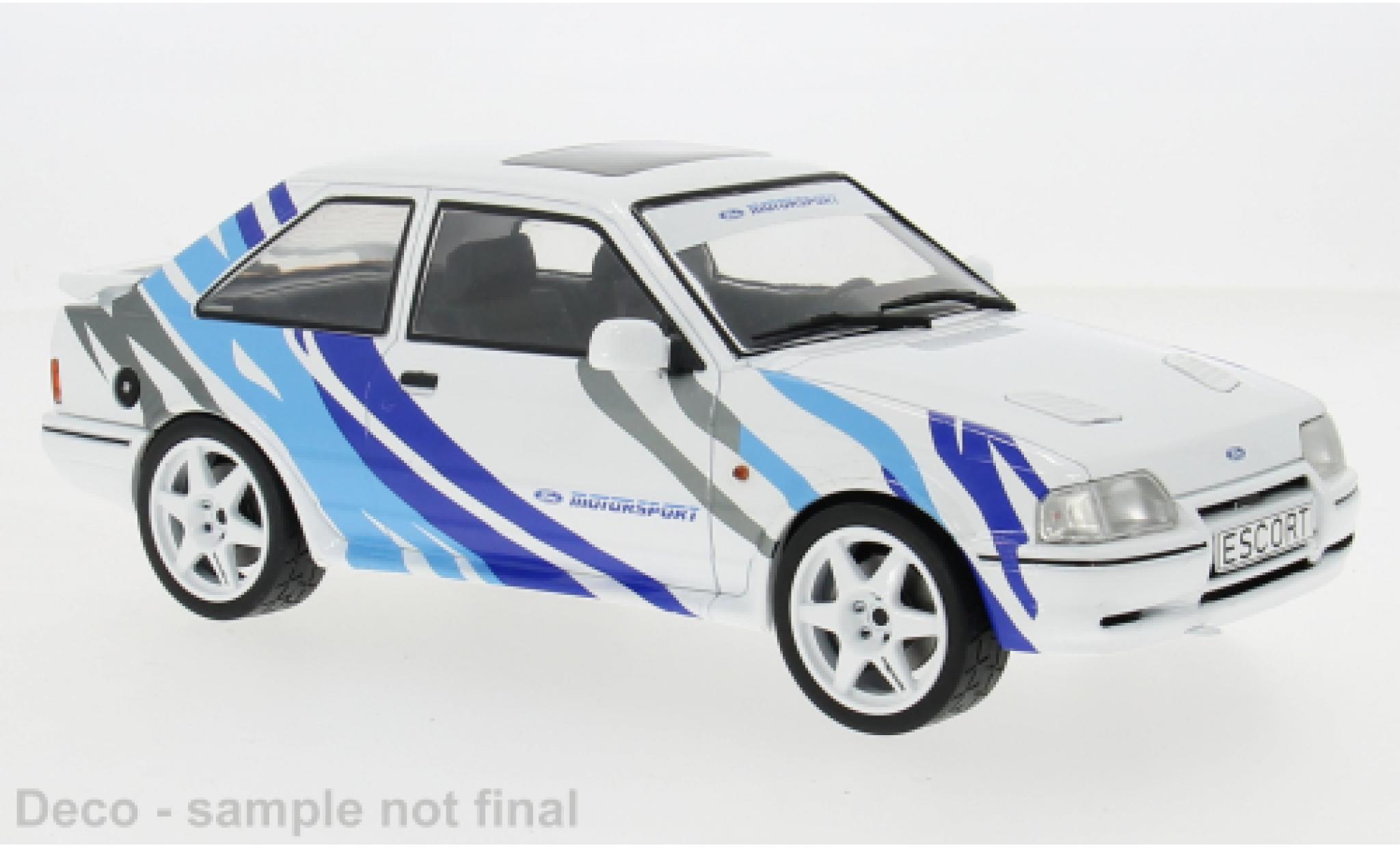 Ford Escort 1/18 MCG MK IV RS Turbo S2 weiss/Dekor 1990 1:18 modellino in miniatura