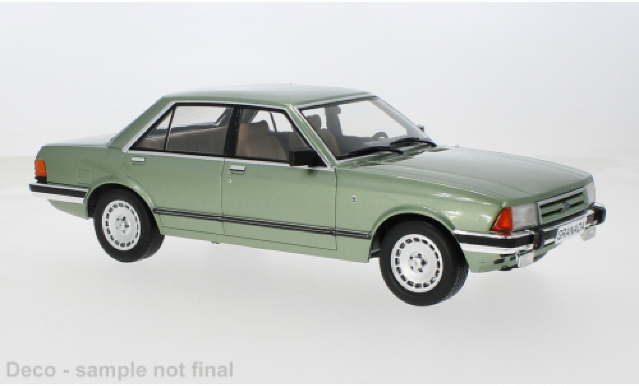 Ford Granada 1/18 MCG MK II 2.8 Ghia metallise grün 1982 1:18 modellino in miniatura