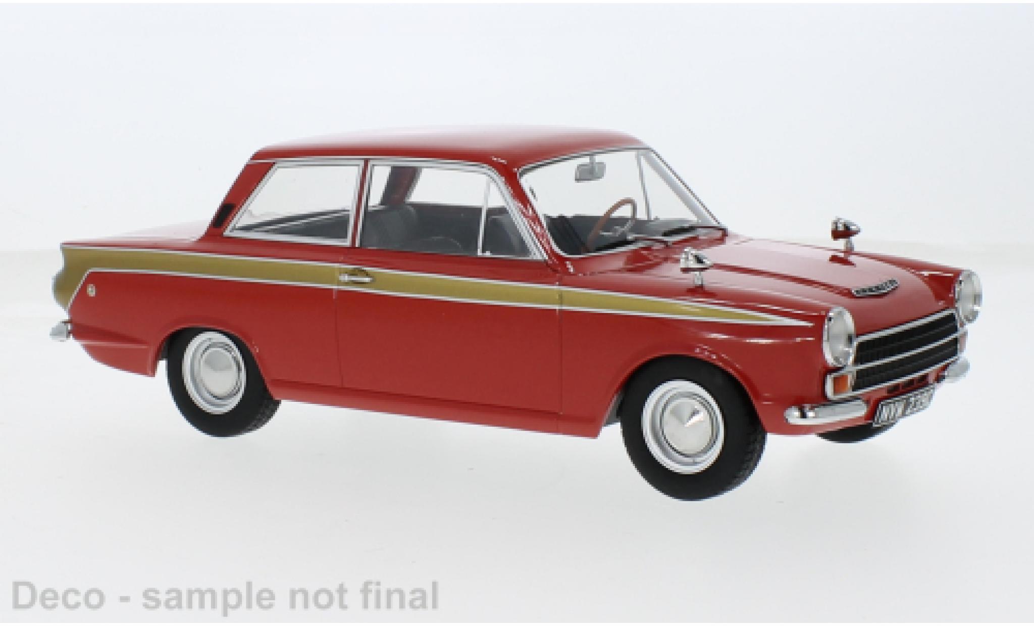 Lotus Cortina 1/18 MCG Ford MK I rot/gold 1966 1:18 modellino in miniatura