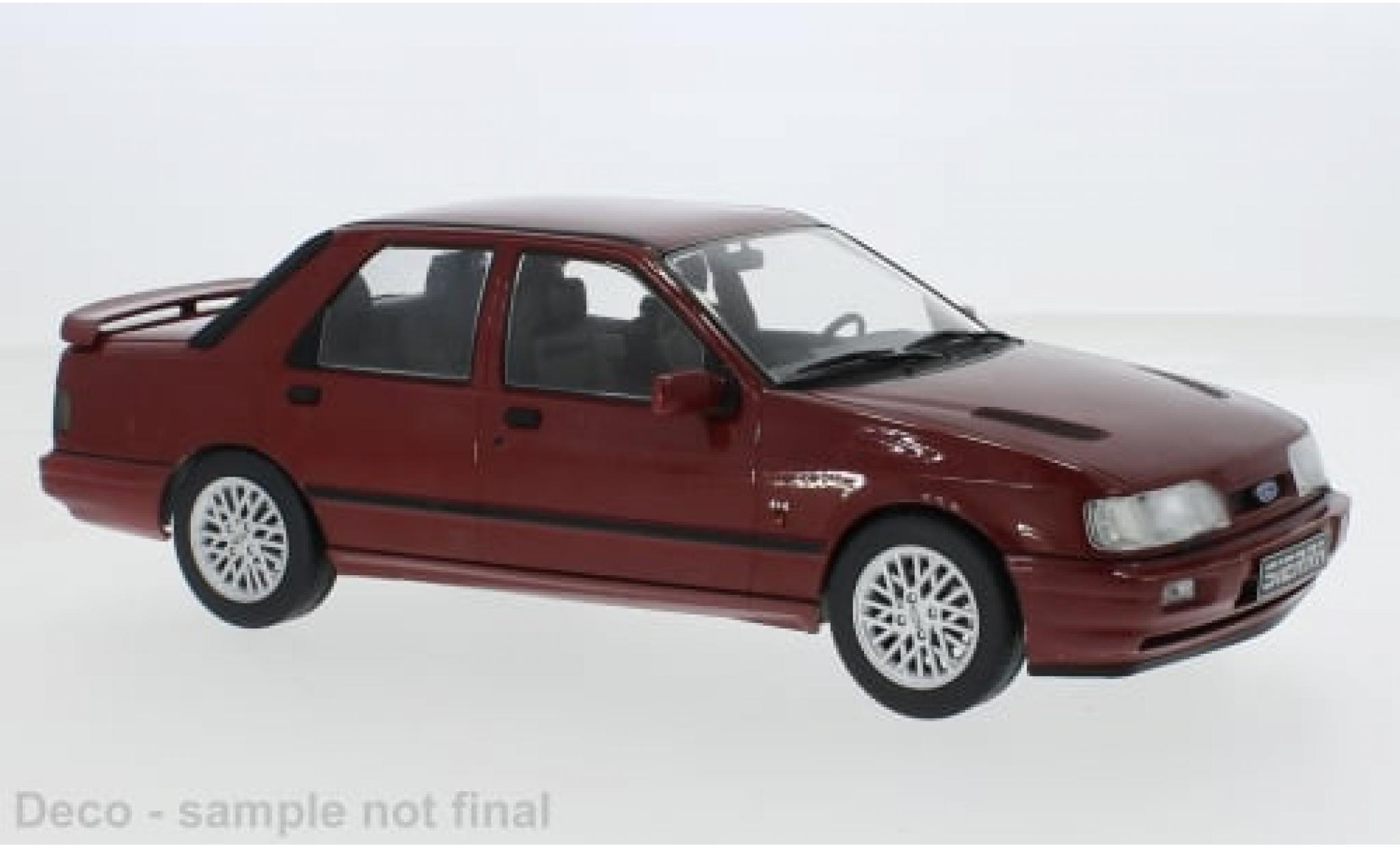 Ford Sierra 1/18 MCG Cosworth 4x4 metallise rot 1990 1:18 modellino in miniatura