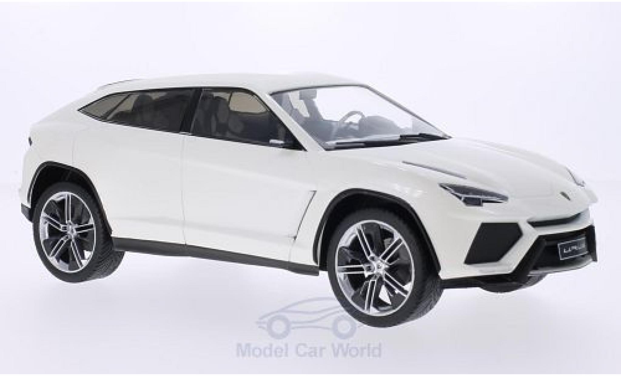 Lamborghini Urus 1/18 MCG metallico bianco 2012 Türen und Hauben geschlossen modellino in miniatura