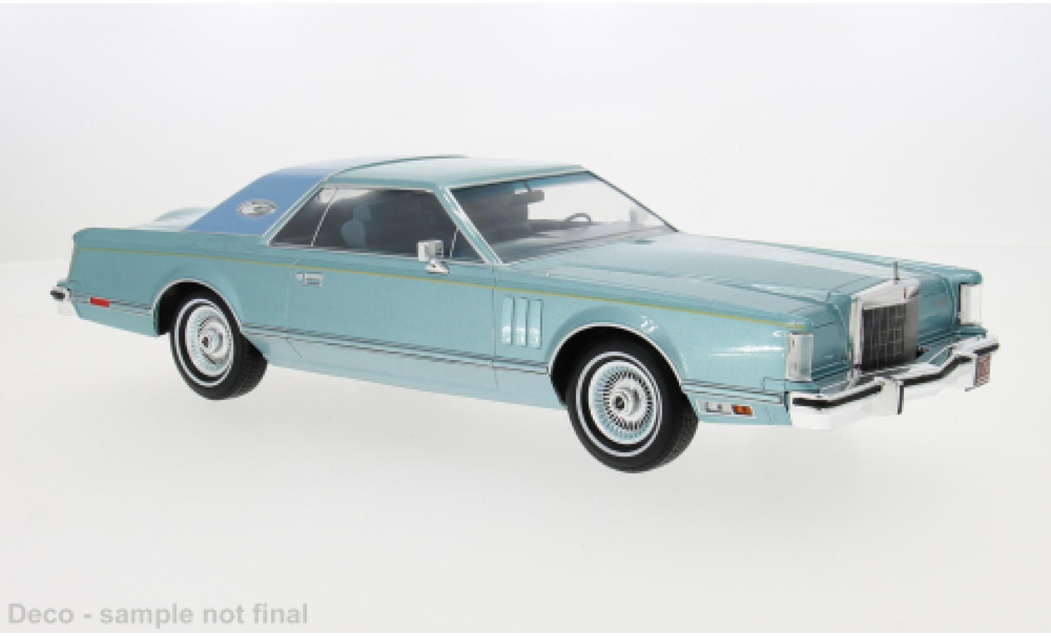 Lincoln Continental 1/18 MCG Mark V metallise blau 1978 1:18 modellino in miniatura