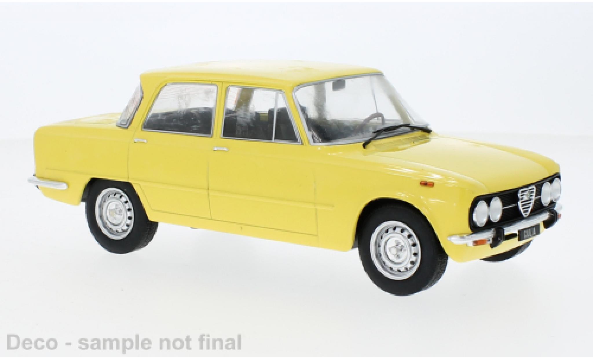 Alfa Romeo Giulia 1/18 MCG Nuova Super giallo clair 1974 modellino in miniatura