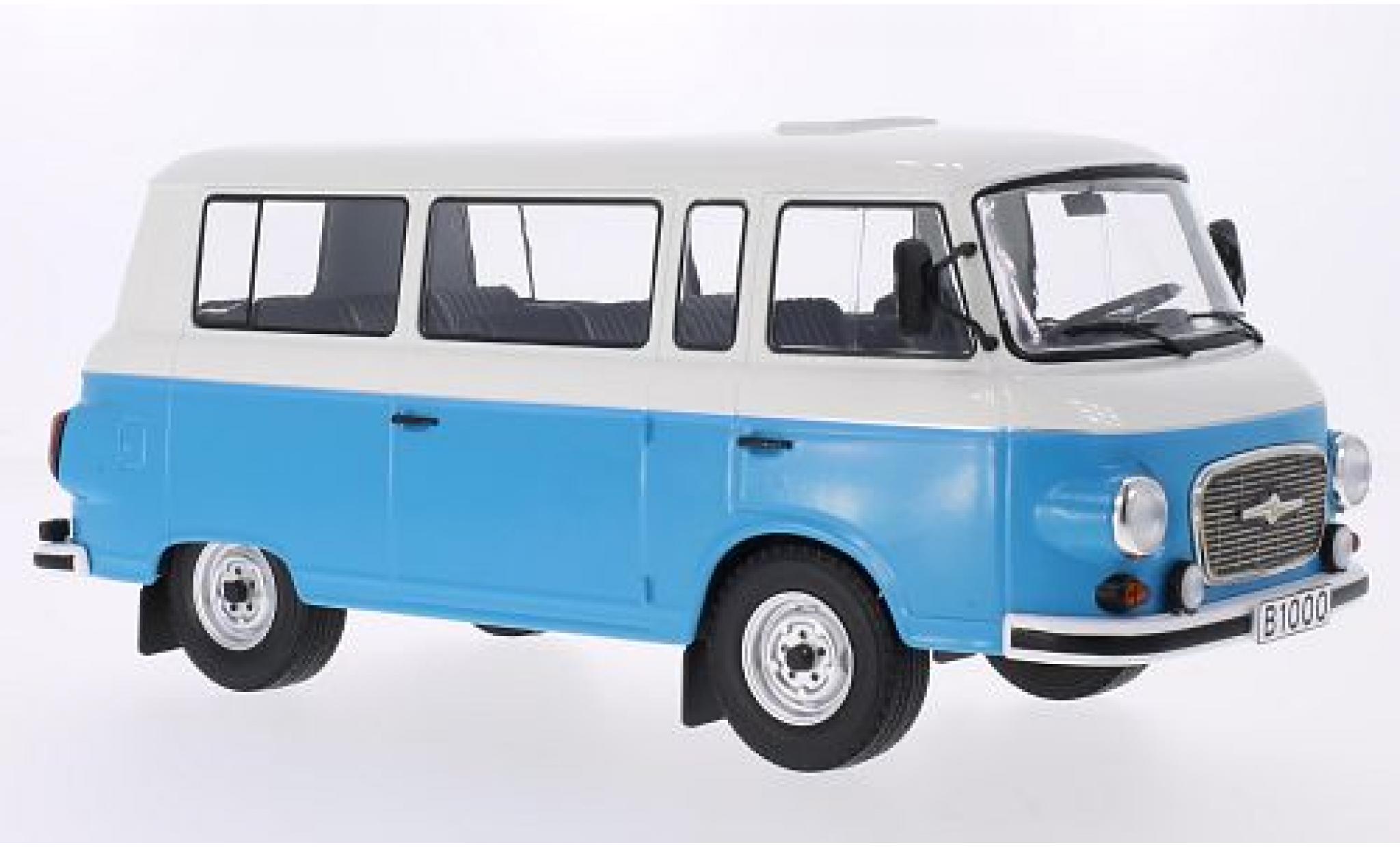 Barkas B 1000 1/18 MCG Minibus blu/bianco 1965 modellino in miniatura