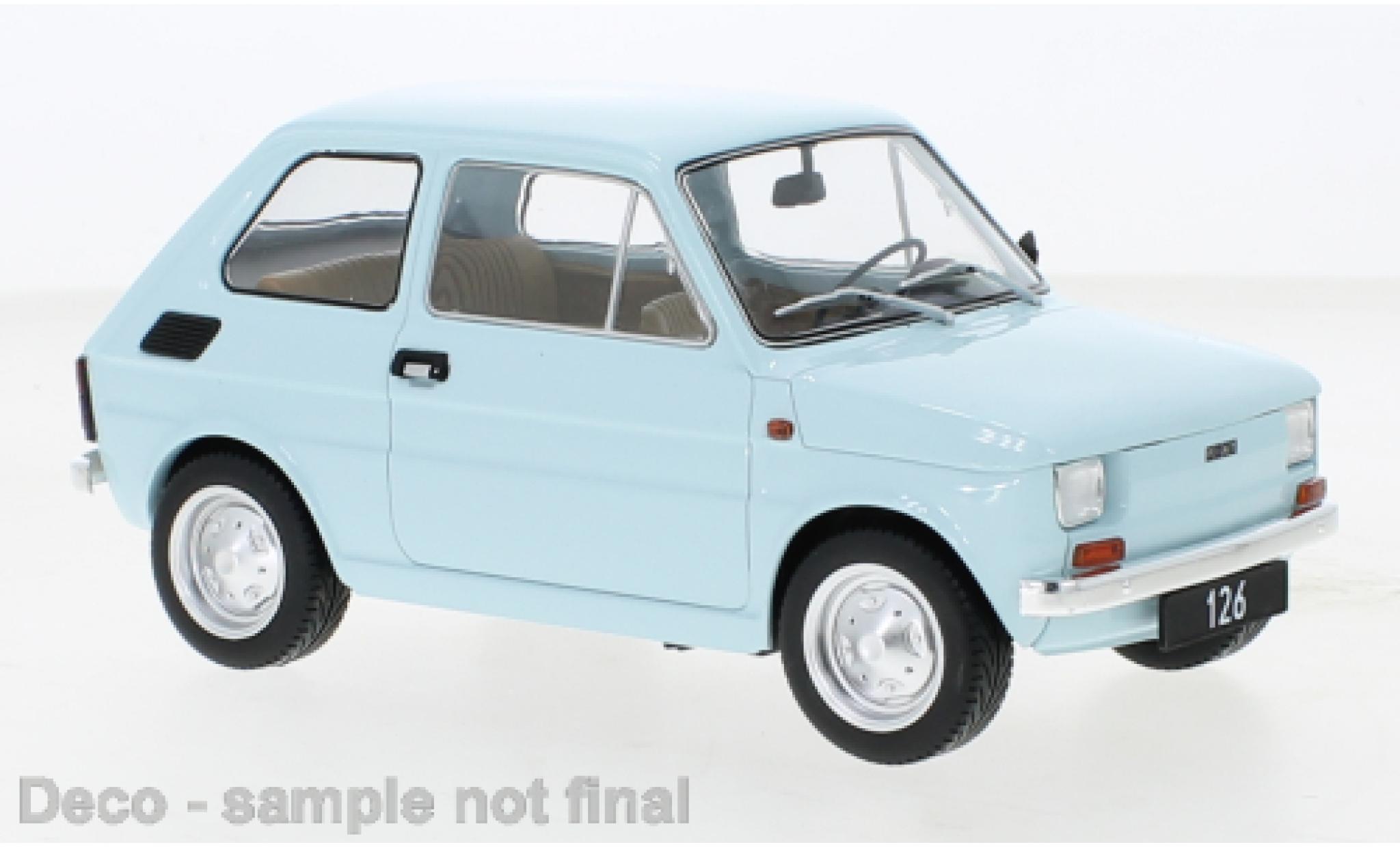 Fiat 126 1/18 MCG blu 1972 modellino in miniatura