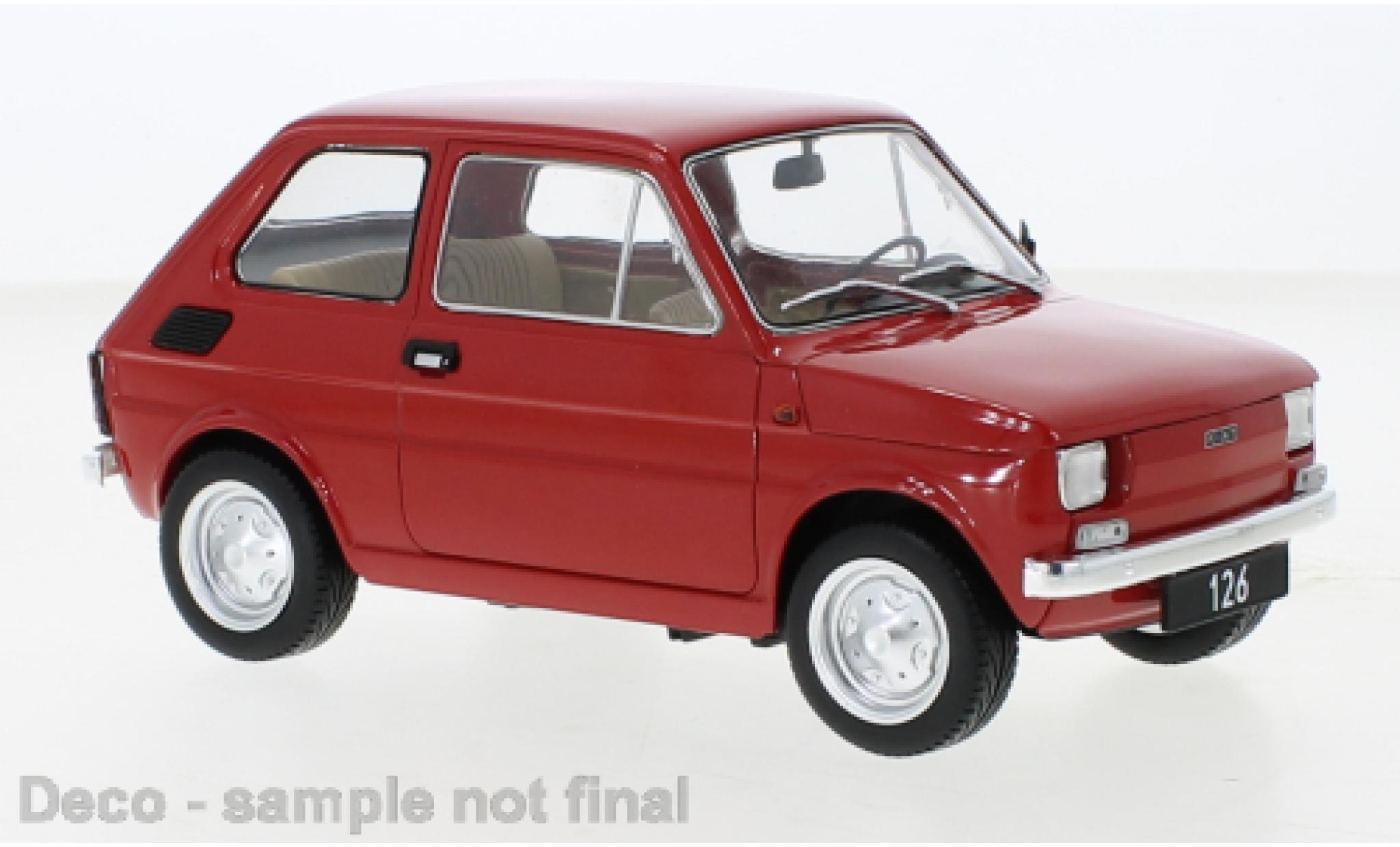 Fiat 126 1/18 MCG rosso 1972 modellino in miniatura