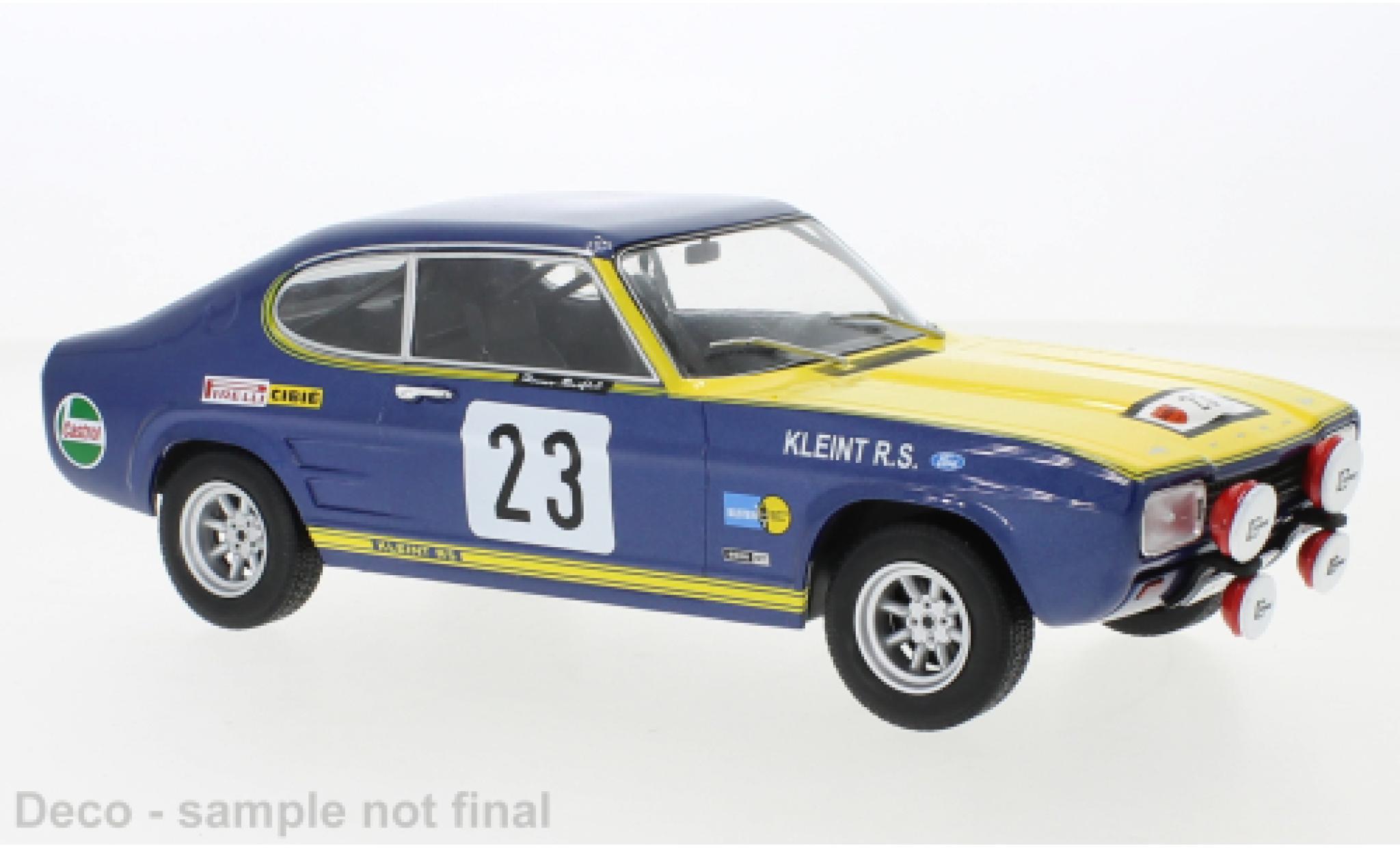 Ford Capri 1/18 MCG Mk I No.23 Olympia Rally 1972 modellino in miniatura