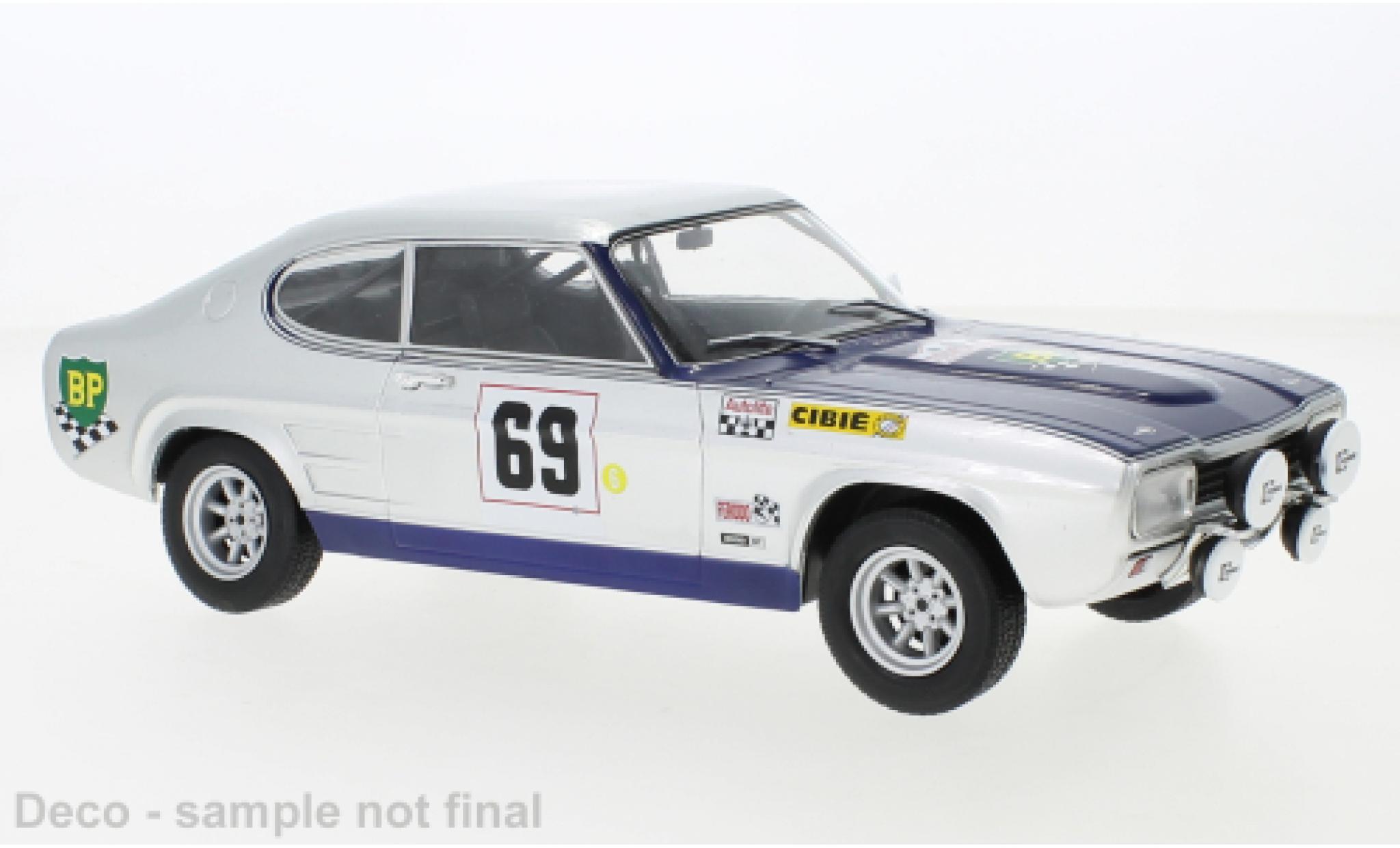 Ford Capri 1/18 MCG Mk I No.69 Tour de Corse 1969 modellino in miniatura