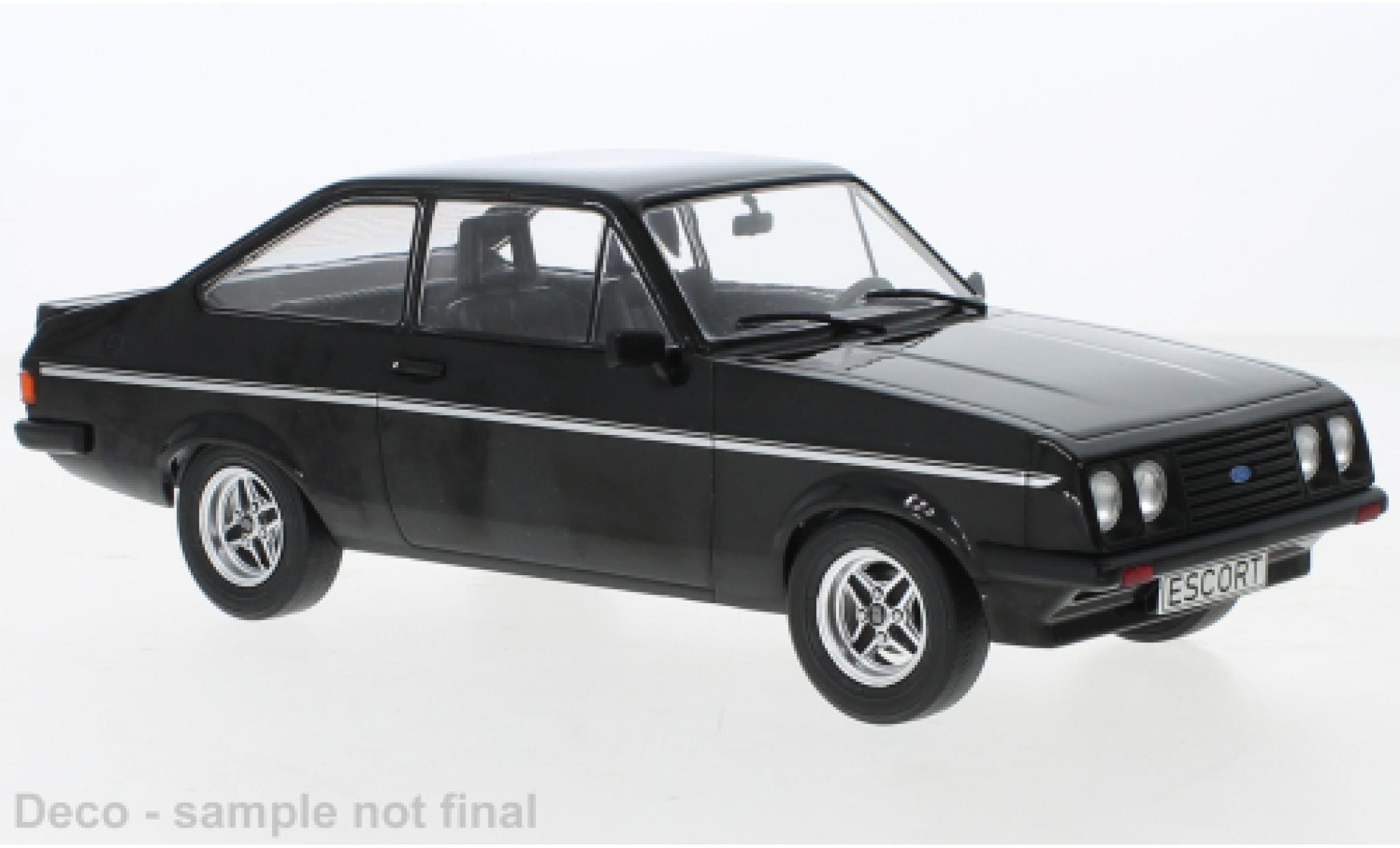 Ford Escort 1/18 MCG MK II RS 2000 nero 1977 modellino in miniatura