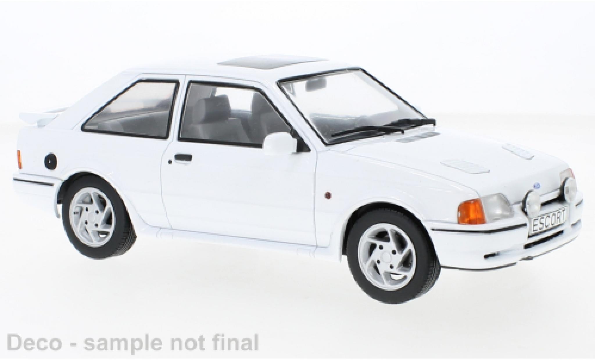 Ford Escort 1/18 MCG RS Turbo S2 bianco 1990 modellino in miniatura