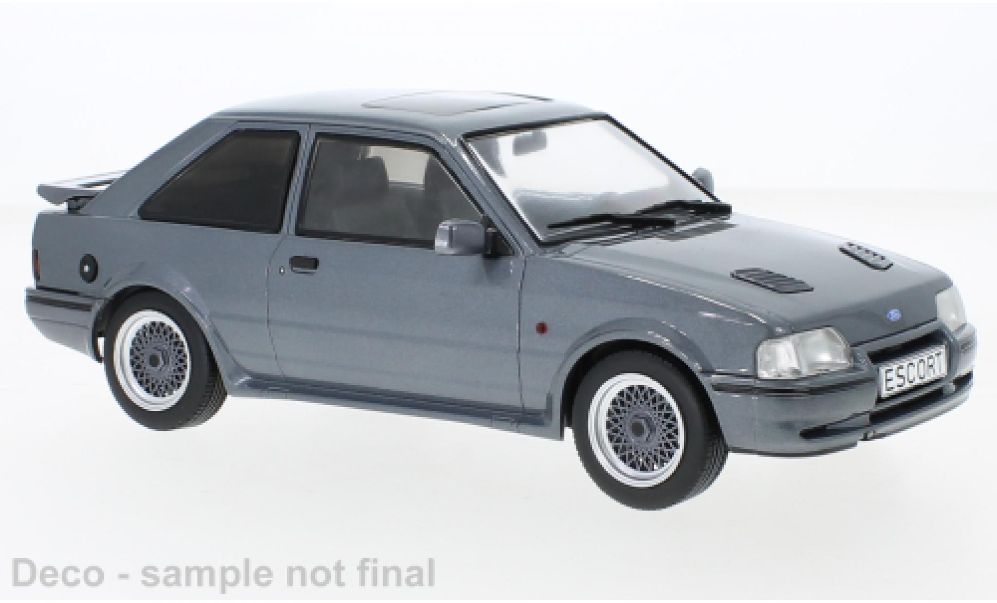Ford Escort 1/18 MCG RS Turbo S2 metallise grigio 1990 modellino in miniatura