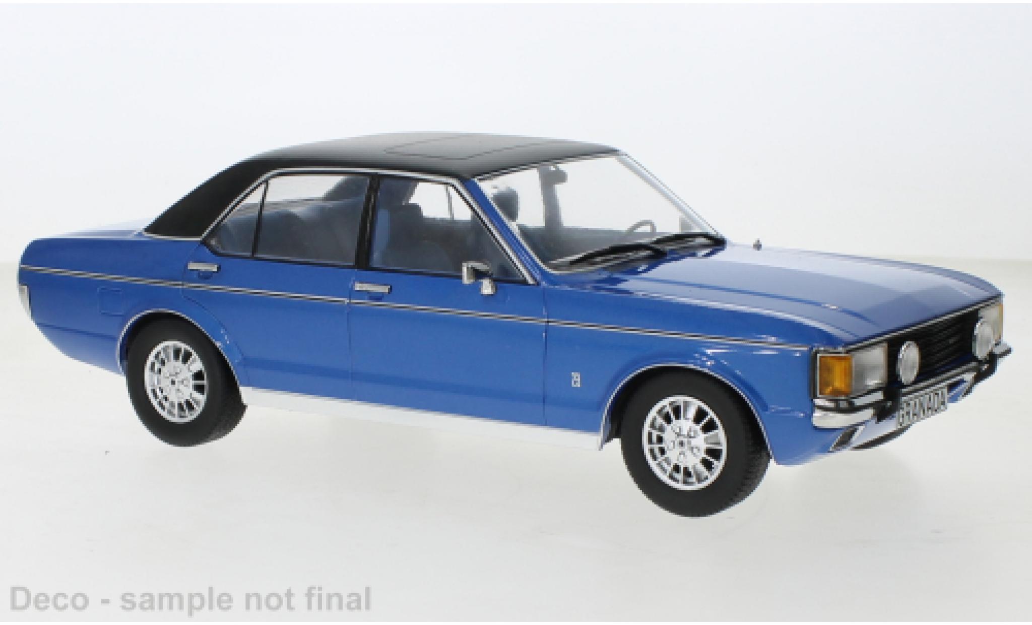 Ford Granada 1/18 MCG MK I metallise blu/matt-nero 1975 modellino in miniatura