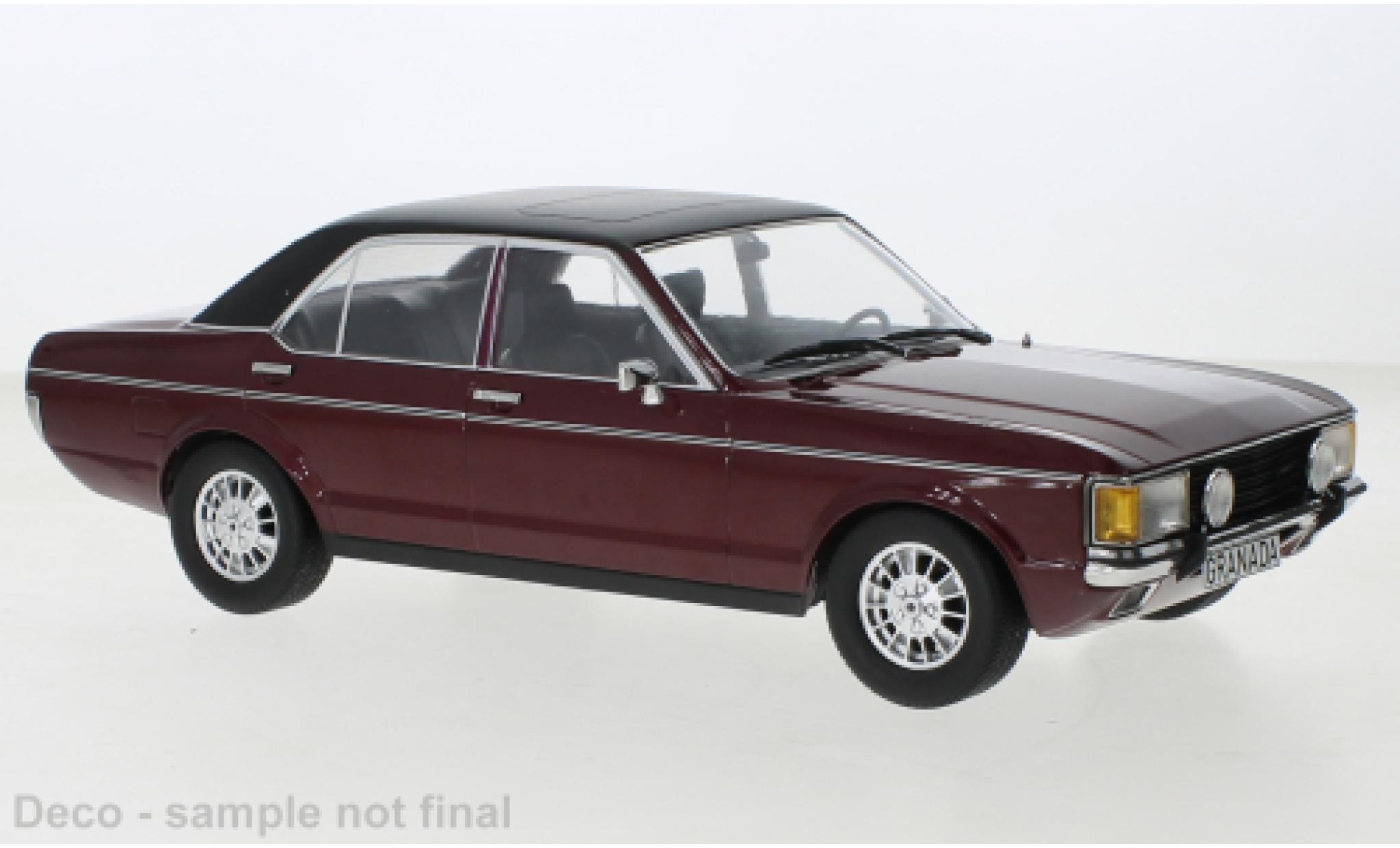 Ford Granada 1/18 MCG MK I metallise rosso/matt-nero 1975 modellino in miniatura