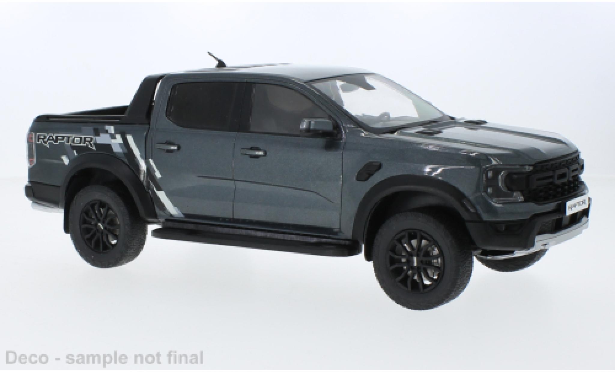 Ford Ranger 1/18 MCG Raptor metallise grau/Décorer 2023 modellino in miniatura