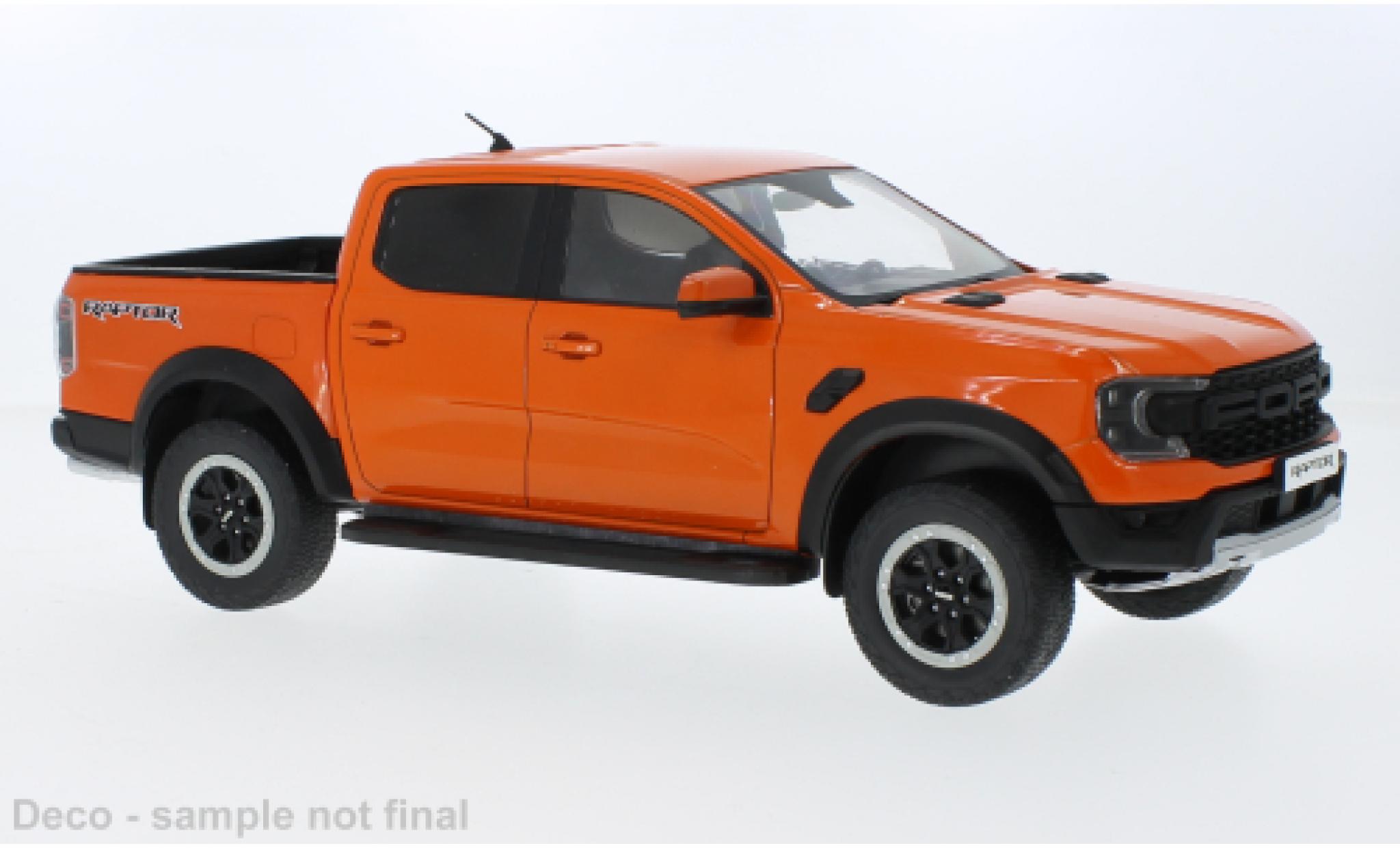 Ford Ranger 1/18 MCG Raptor orange 2023 modellino in miniatura