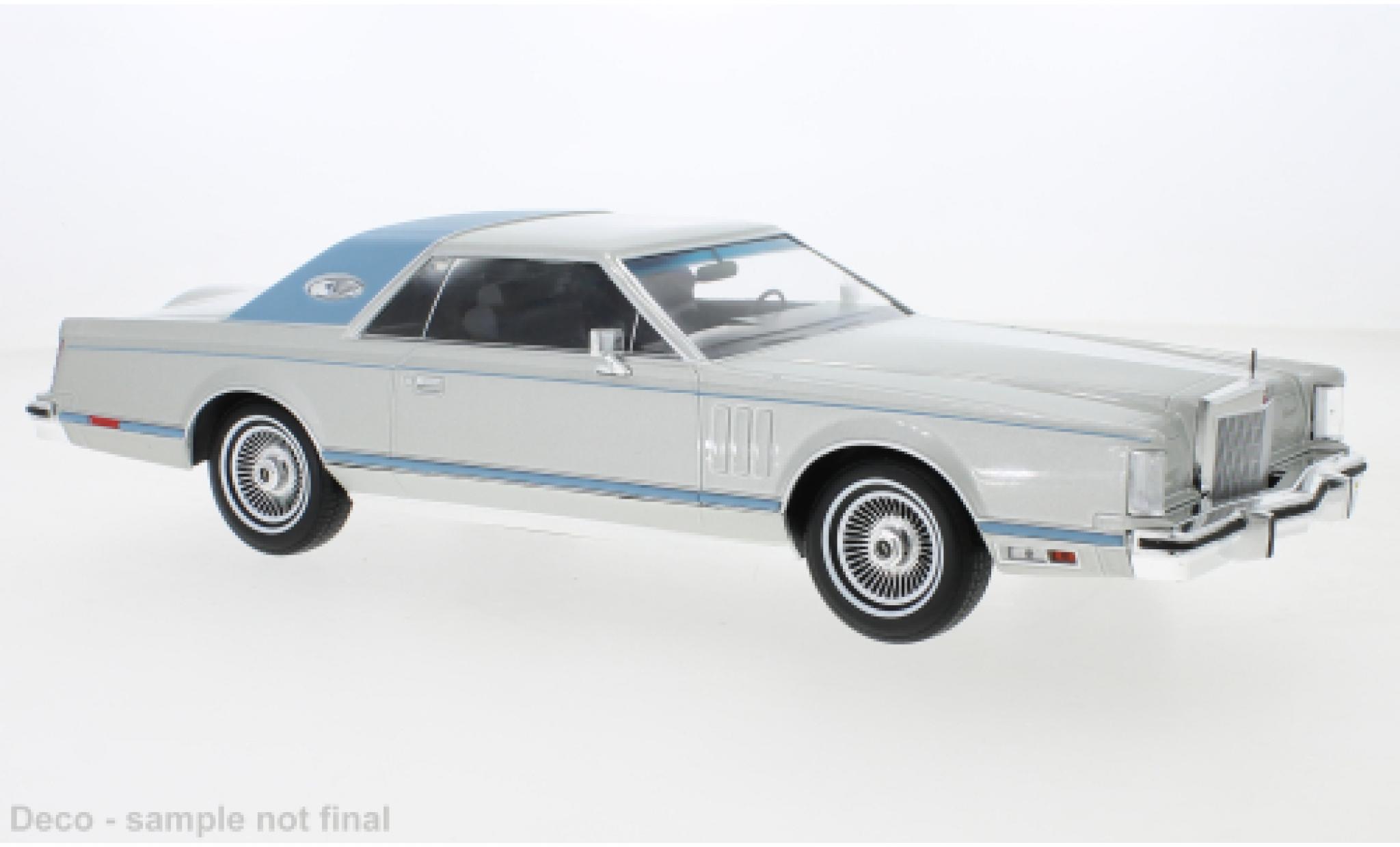 Lincoln Continental 1/18 MCG Mark V grigio 1978 modellino in miniatura