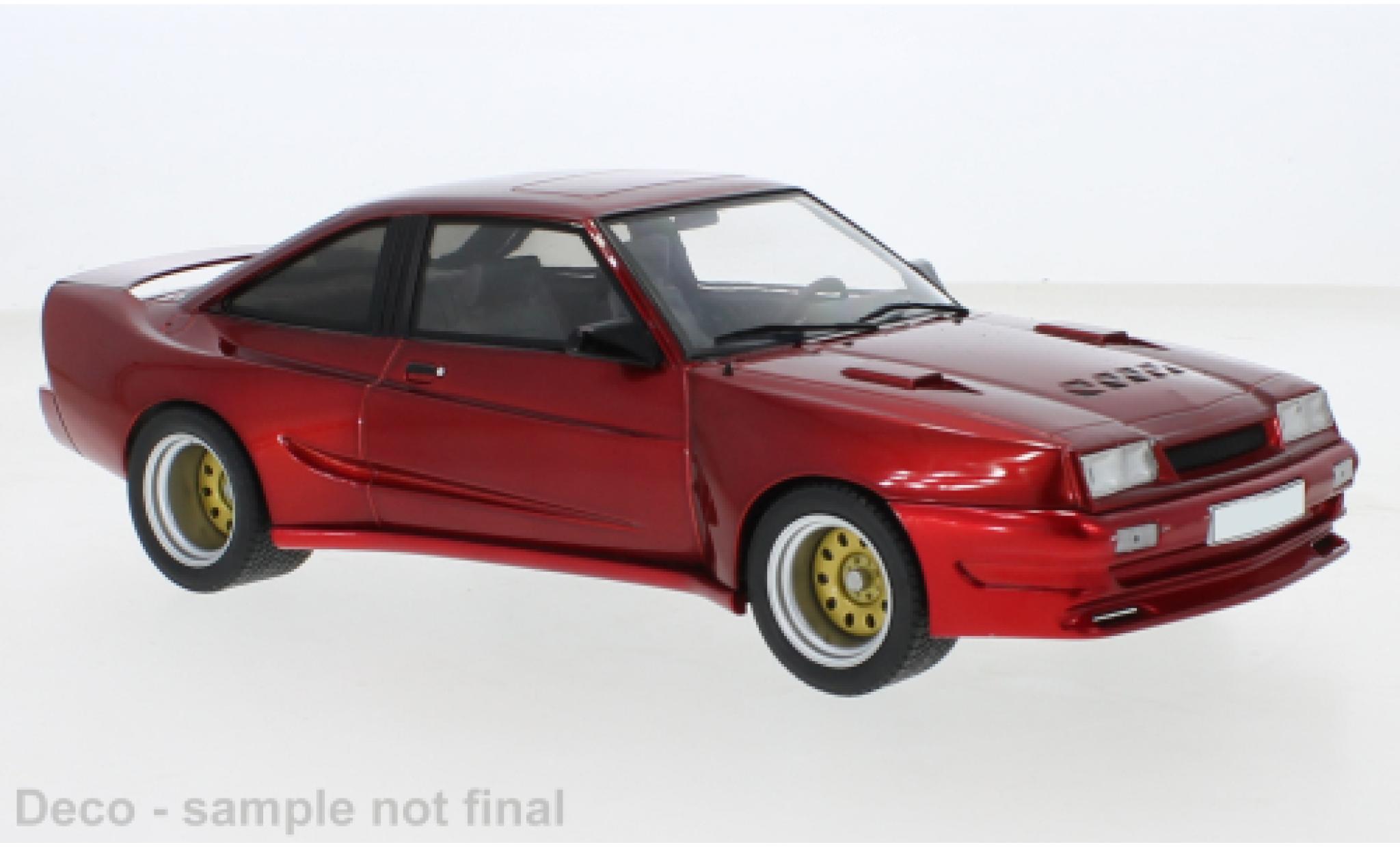 Opel Manta 1/18 MCG B Mattig metallise rosso 1991 modellino in miniatura
