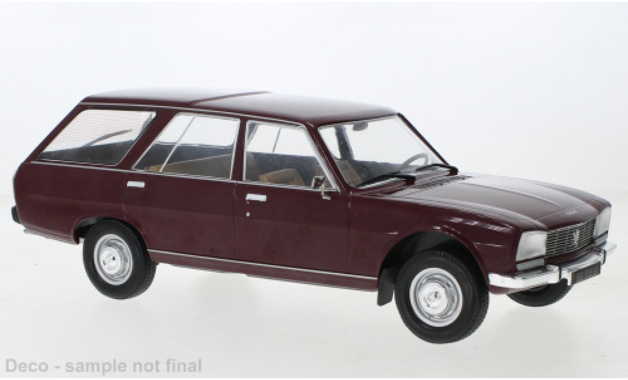Peugeot 504 1/18 MCG Break rosso foncé 1976 modellino in miniatura